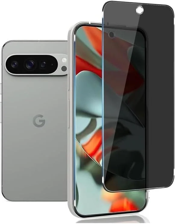 محافظ صفحه نمایش حریم خصوصی Muzz برای گوگل پیکسل 9 پرو فولد، فیلم شیشه ای تمپر شده ضد جاسوسی، سختی 9H، مقاوم در برابر خراش، محافظ صفحه نمایش شیشه ای تمپر شده ضد جاسوسی برای Google Pixel 9 Pro Fold 5G 2024