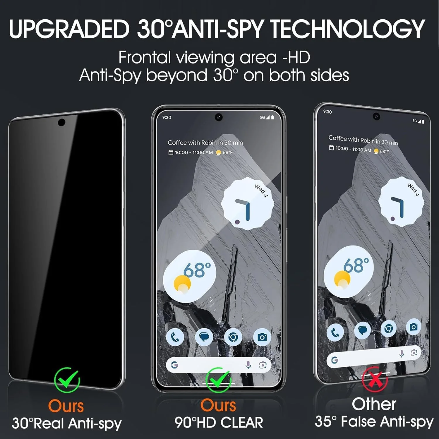 محافظ صفحه نمایش حریم خصوصی 3 عددی DYNASCO برای گوگل پیکسل 8 پرو 6.7 اینچی، محافظ صفحه نمایش شیشه ای حرارت دیده - ضد خش، ضد اثر انگشت، عدم سازگاری با اثر انگشت محافظ صفحه نمایش حریم خصوصی 3 عددی DYNASCO برای گوگل پیکسل 8 پرو 6.7 اینچی، محافظ صفحه نمایش شیشه ای حرارت دیده - ضد خش، ضد اثر انگشت، عدم سازگاری با اثر انگشت