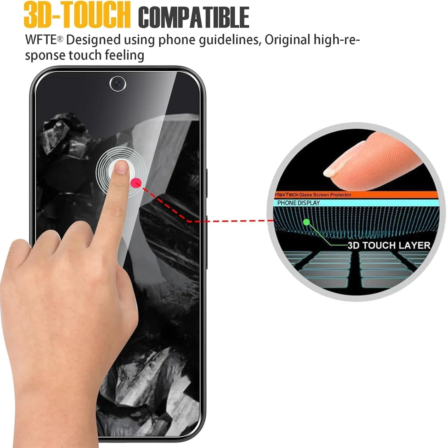 [بسته 3 عددی] محافظ صفحه نمایش شیشه ای حرارت دیده برای گوگل پیکسل 10 پرو ایکس ال، ضد خش و ضد شکستگی، [سازگار با قاب] شفاف HD، محافظ صفحه نمایش شیشه ای حرارت دیده 9H برای گوشی پیکسل 10 پرو ایکس ال