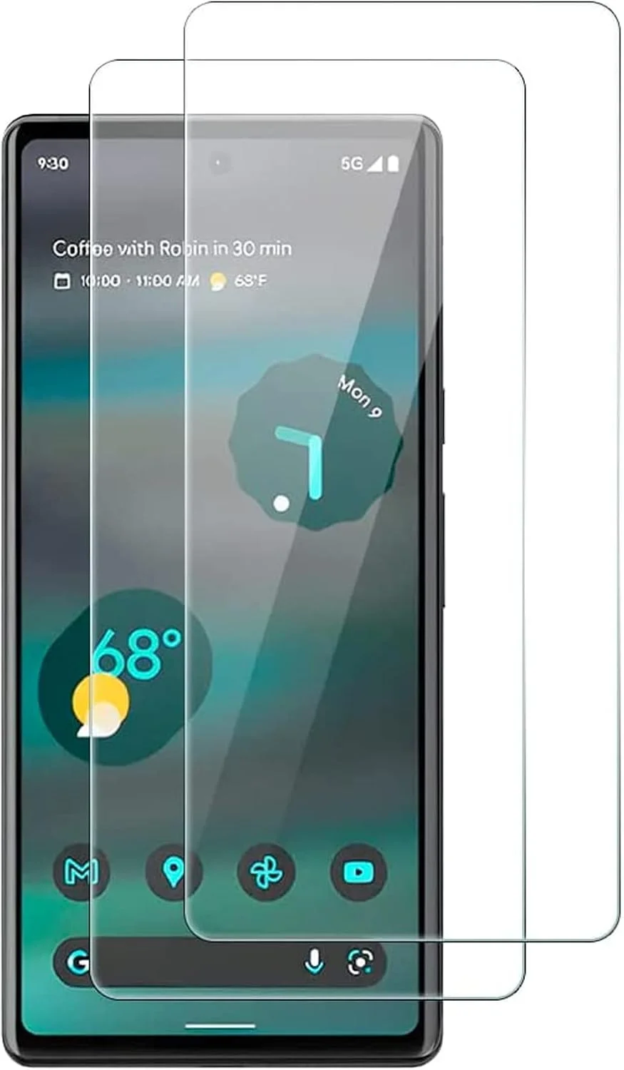 محافظ صفحه نمایش شیشه ای CooToly سازگار با Google 6A (برای Google 6A)
