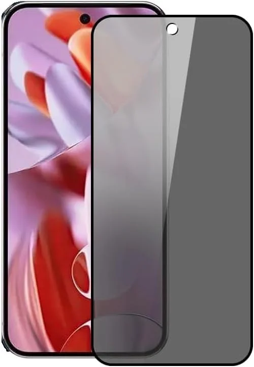 محافظ صفحه نمایش حریم خصوصی Muzz برای Google Pixel 9 Pro، فیلم شیشه ای حرارت دیده ضد جاسوسی، سختی 9H، مقاوم در برابر خراش، محافظ صفحه نمایش شیشه ای حرارت دیده ضد جاسوسی بدون حباب برای Google Pixel 9 Pro 5G 2024
