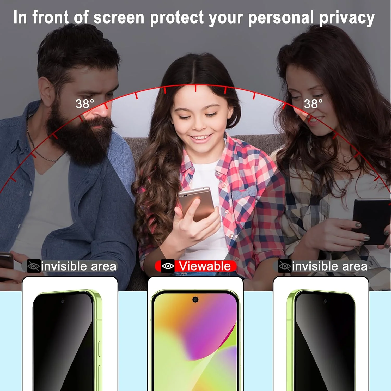 محافظ صفحه نمایش حریم خصوصی MiKoyi سازگار با Google Pixel 10 5G، [بسته 2+2 عددی] [سختی 9H] محافظ صفحه نمایش حریم خصوصی شیشه ای تمپر شده محافظ دوربین برای Google Pixel 10 5G