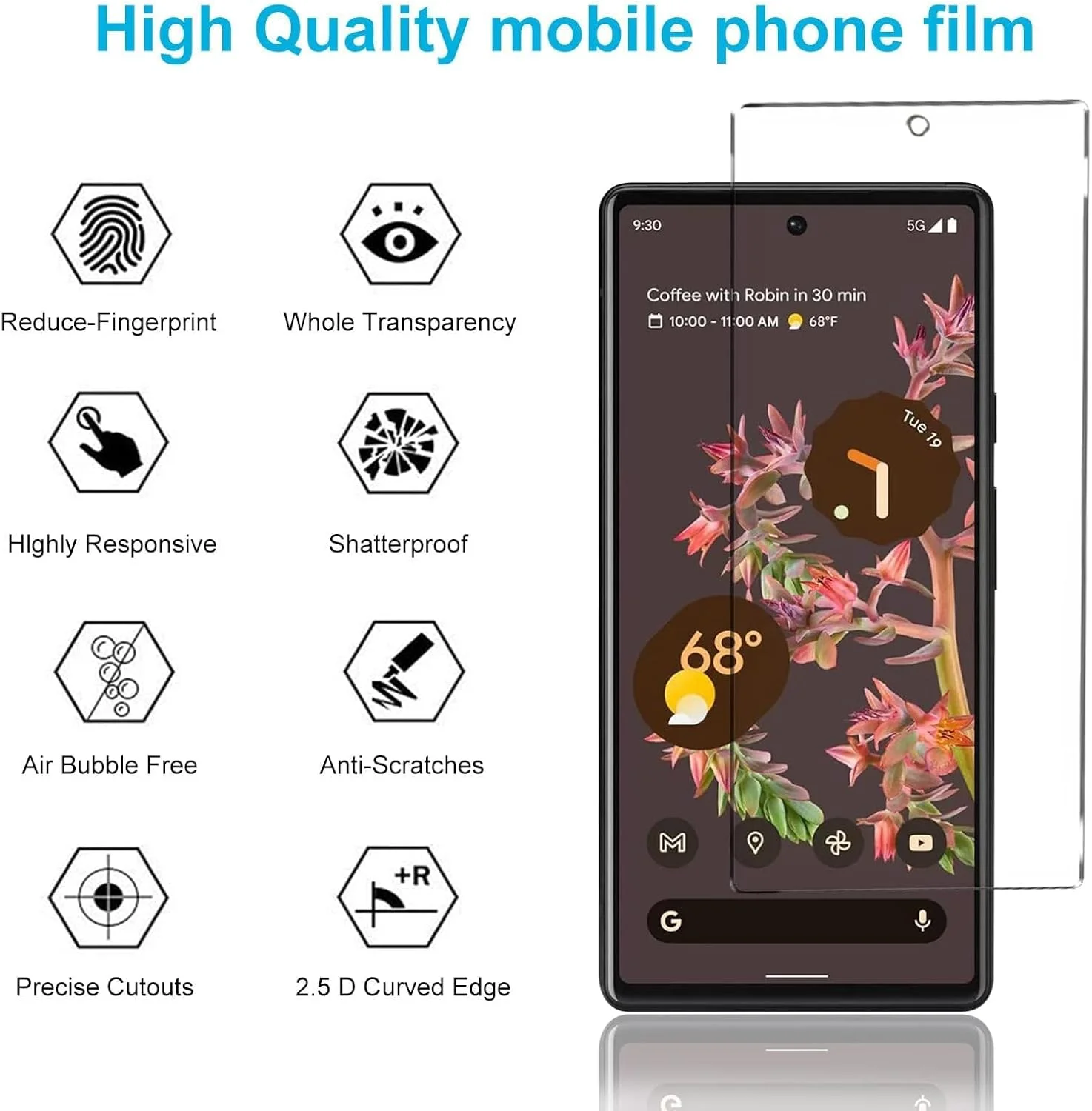 محافظ صفحه نمایش شیشه ای حرارت دیده دیدیسکی 3 عددی برای گوگل پیکسل 6 (نه برای پیکسل 6A و پیکسل 6 پرو)، لمس نرم، تمیز کردن آسان، نصب آسان، شفاف محافظ صفحه نمایش شیشه ای حرارت دیده دیدیسکی 3 عددی برای گوگل پیکسل 6 (نه برای پیکسل 6A و پیکسل 6 پرو)، لمس نرم، تمیز کردن آسان، نصب آسان، شفاف