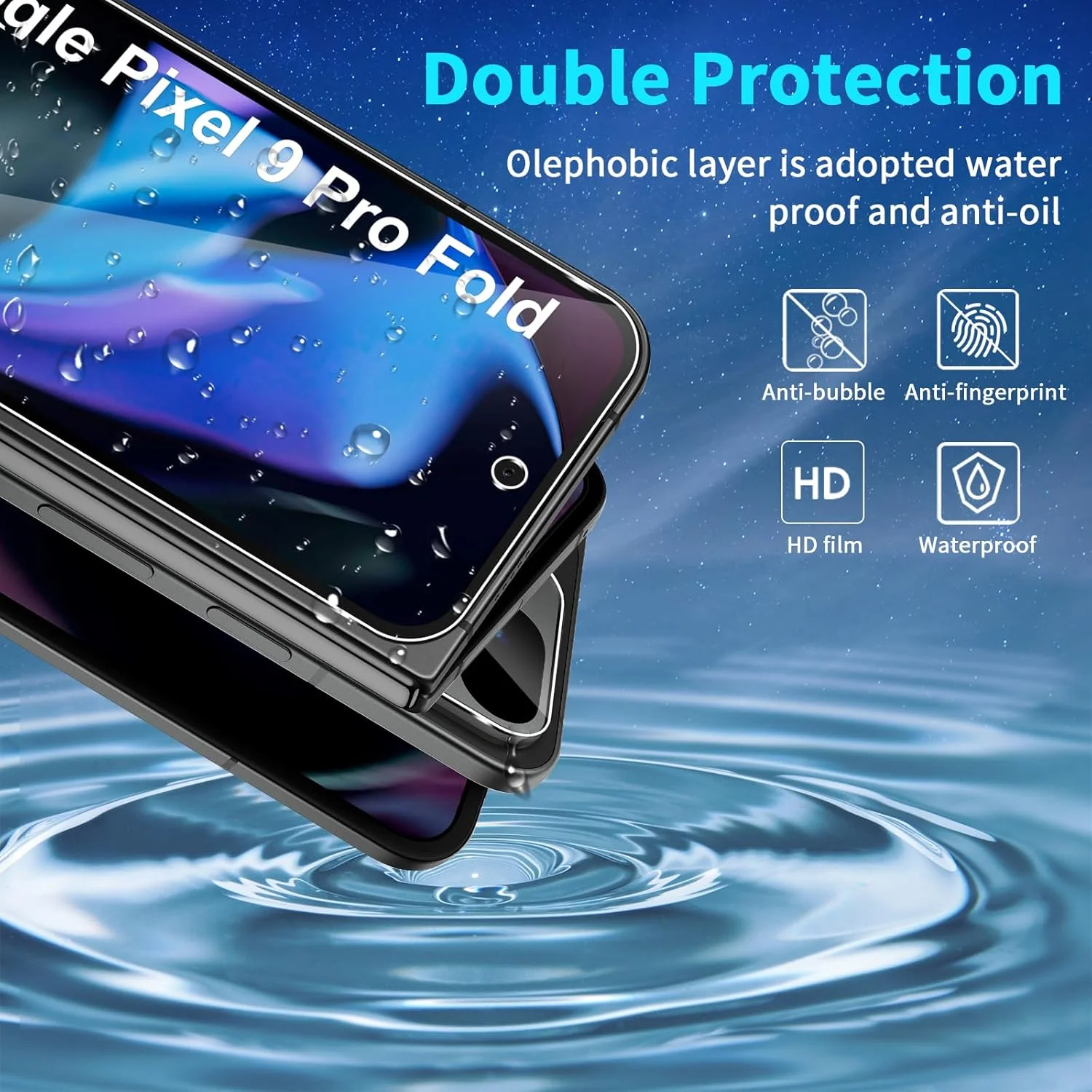 محافظ صفحه نمایش شیشه ای Lutree برای Google Pixel 9 Pro Fold، بسته 2 عددی + 2 شیشه محافظ + محافظ دوربین، فیلم شیشه ای حرارت دیده، محافظ صفحه نمایش HD با سختی 9H، بدون حباب، ضد خش محافظ صفحه نمایش شیشه ای Lutree برای Google Pixel 9 Pro Fold، بسته 2 عددی + 2 شیشه محافظ + محافظ دوربین، فیلم شیشه ای حرارت دیده، محافظ صفحه نمایش HD با سختی 9H، بدون حباب، ضد خش