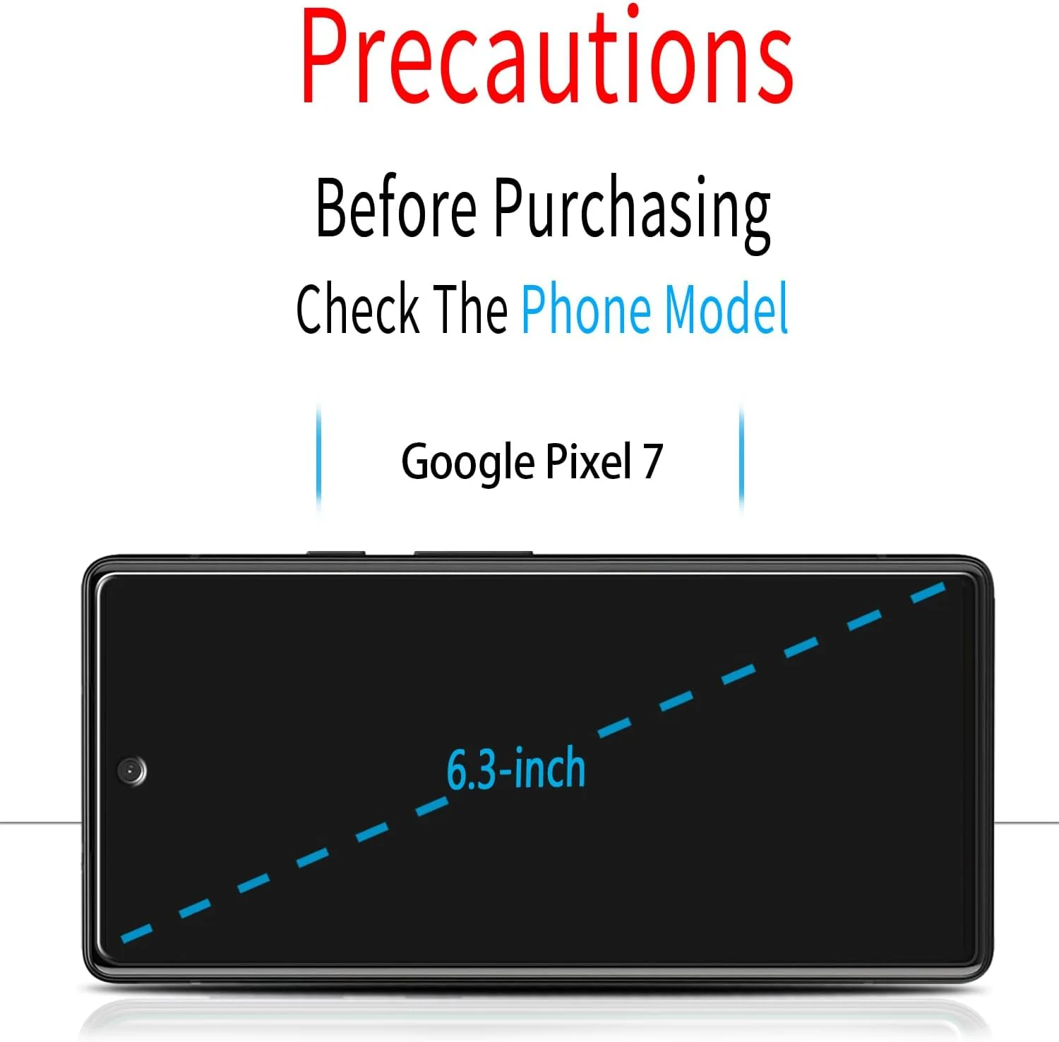 محافظ صفحه نمایش اسلنکو [بسته 3+3] شیشه حرارت دیده برای گوگل پیکسل 7 به همراه محافظ لنز دوربین، پشتیبانی از حسگر اثر انگشت، بدون حباب، ضد خش