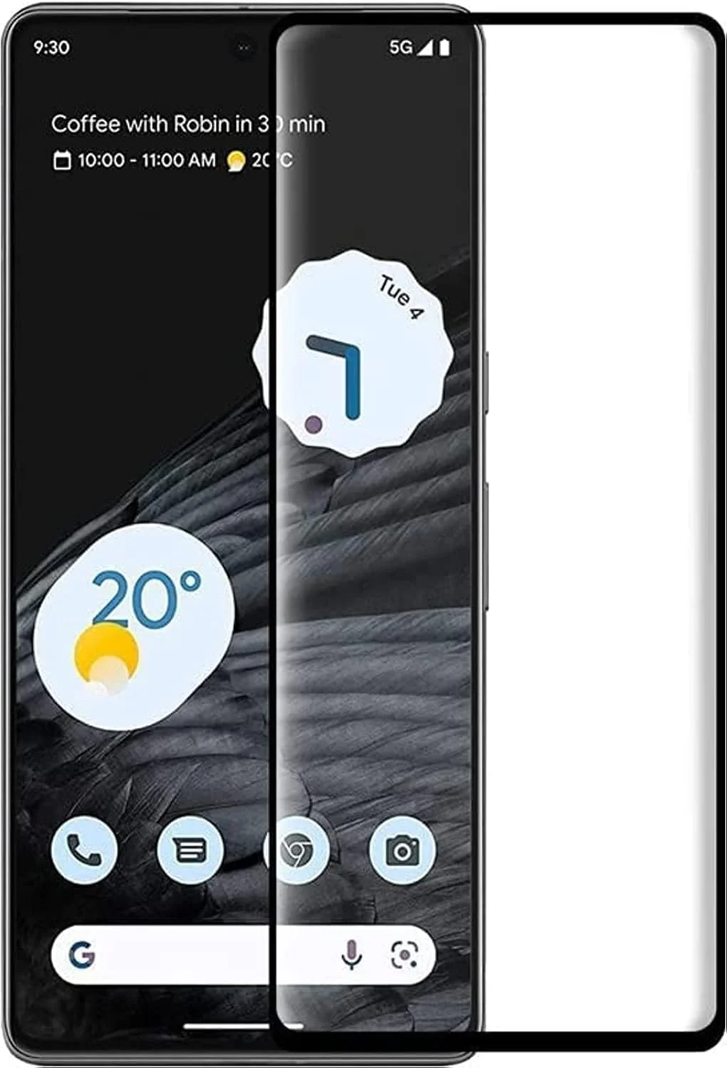 محافظ صفحه نمایش Zubitech برای Google Pixel 7 Pro، شیشه حرارت دیده با چسب کامل لبه به لبه، سختی 9H، ضد اثر انگشت، لبه های گرد منحنی سه بعدی، ضد خش برای Google Pixel 7 Pro