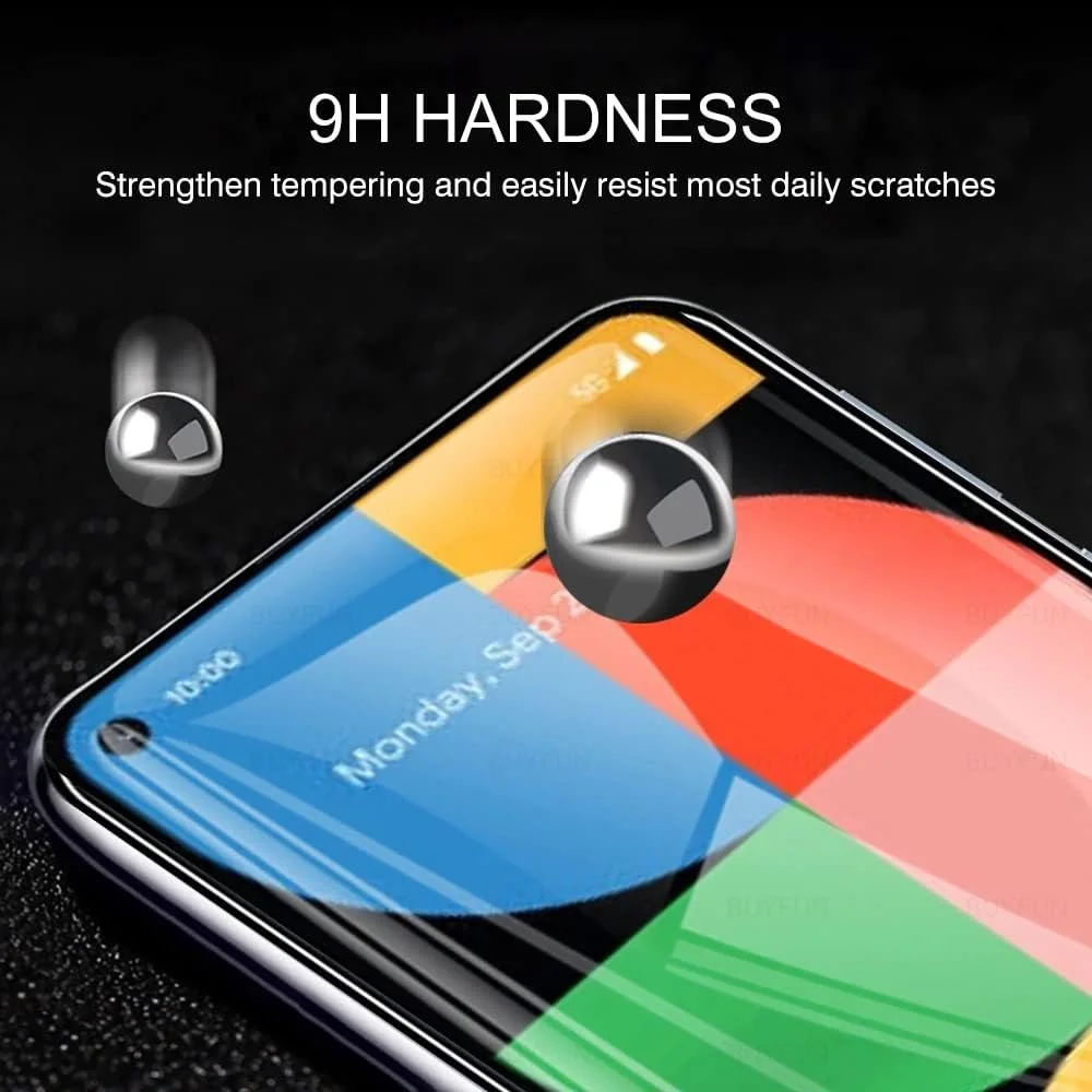 محافظ صفحه نمایش شیشه ای حرارت دیده ضد خش Muzz Google Pixel 5a 5G، فیلم محافظ HD 9H برای Google Pixel 5a 5G شفاف