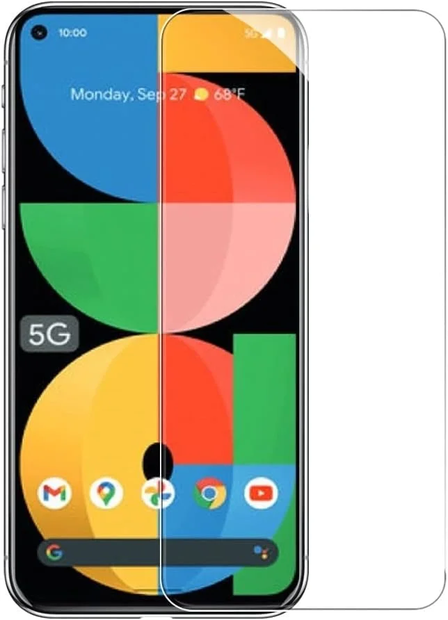 محافظ صفحه نمایش شیشه ای حرارت دیده ضد خش Muzz Google Pixel 5a 5G، فیلم محافظ HD 9H برای Google Pixel 5a 5G شفاف