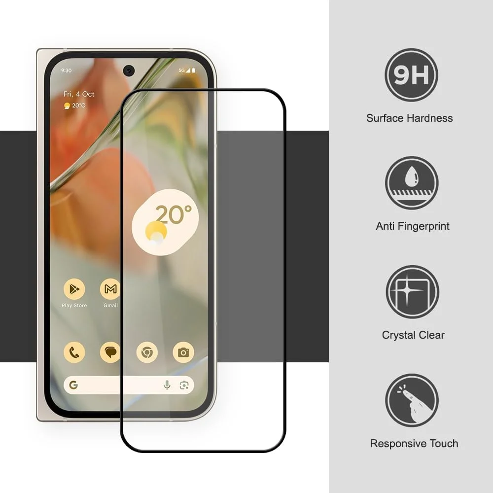 محافظ صفحه نمایش شیشه ای خمیده سه بعدی Muzz Google Pixel 9 Pro Fold، چسب کامل، بدون حباب، ضد خش، ضد اثر انگشت، سختی 9H، مناسب برای Google Pixel 9 Pro Fold 2024 مشکی محافظ صفحه نمایش شیشه ای خمیده سه بعدی Muzz Google Pixel 9 Pro Fold، چسب کامل، بدون حباب، ضد خش، ضد اثر انگشت، سختی 9H، مناسب برای Google Pixel 9 Pro Fold 2024 مشکی