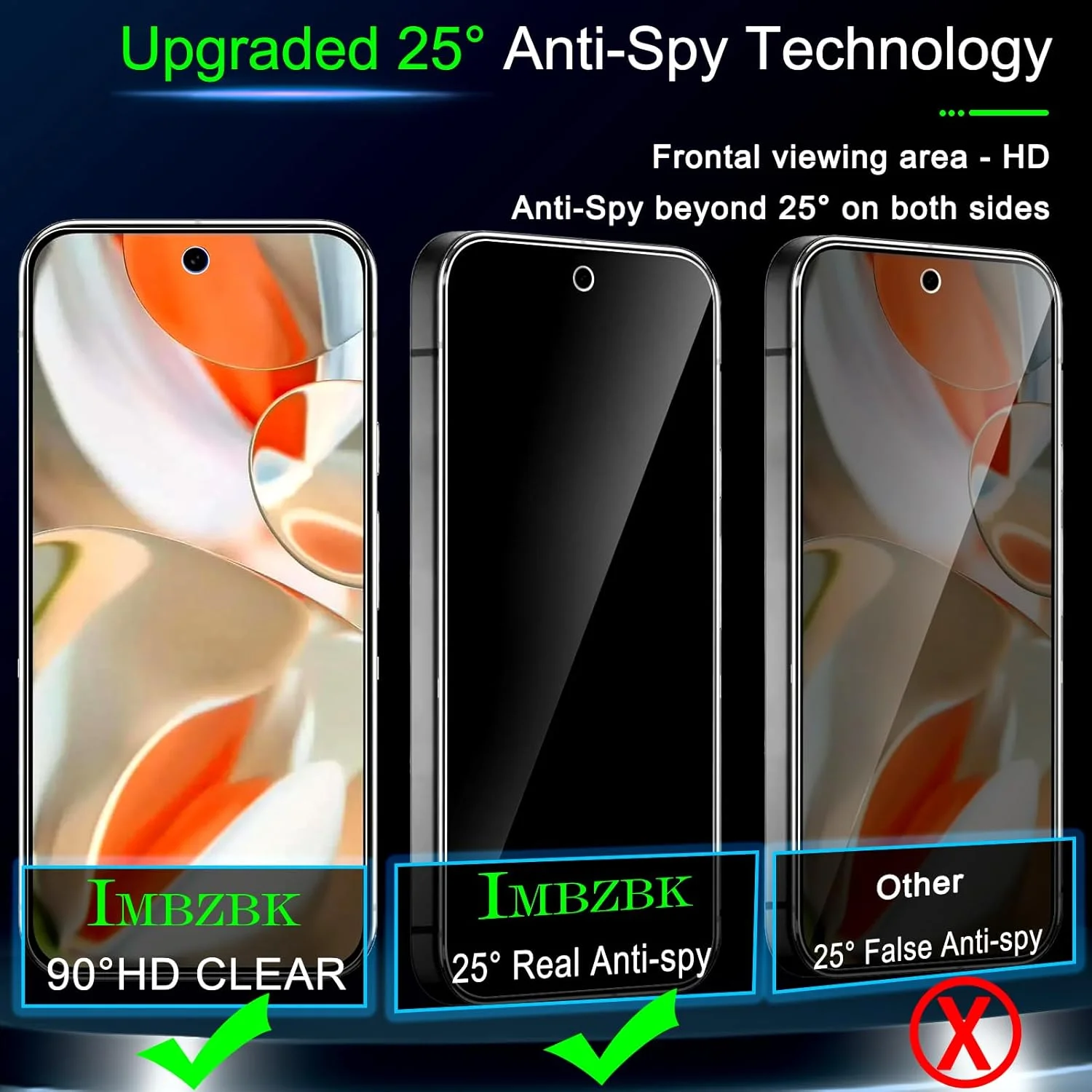 محافظ صفحه نمایش حریم خصوصی IMBZBK بسته 3 عددی برای Google Pixel 9 Pro XL لوازم جانبی شیشه ای حرارت دیده بسته 3 عددی محافظ لنز دوربین، محافظ صفحه نمایش ضد جاسوسی سازگار با قاب برای Pixel 9 Pro XL محافظ صفحه نمایش حریم خصوصی IMBZBK بسته 3 عددی برای Google Pixel 9 Pro XL لوازم جانبی شیشه ای حرارت دیده بسته 3 عددی محافظ لنز دوربین، محافظ صفحه نمایش ضد جاسوسی سازگار با قاب برای Pixel 9 Pro XL