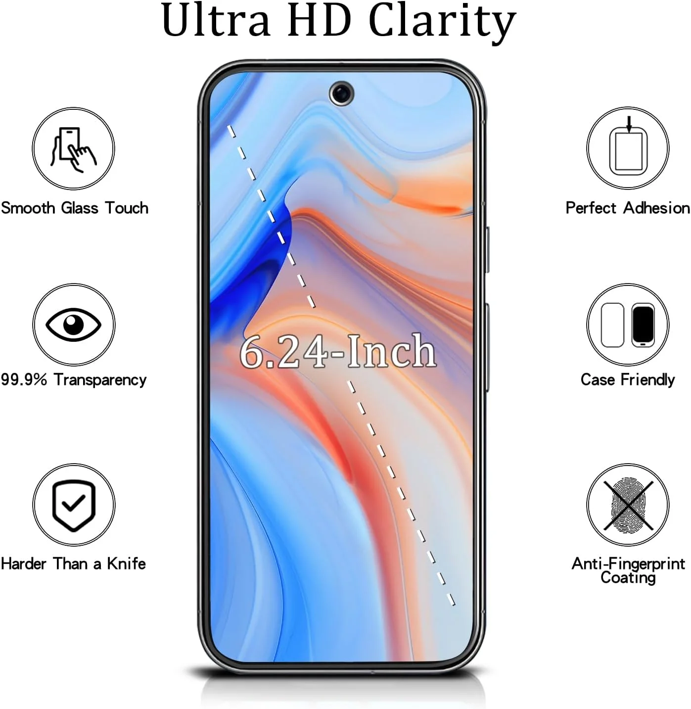 محافظ صفحه نمایش MAYtobe [بسته 2 عددی] شیشه حرارت دیده برای گوگل پیکسل 9 به همراه محافظ لنز دوربین [بسته 2 عددی]، سختی 9H، سازگار با قاب، بدون حباب، ضد خش، نصب آسان