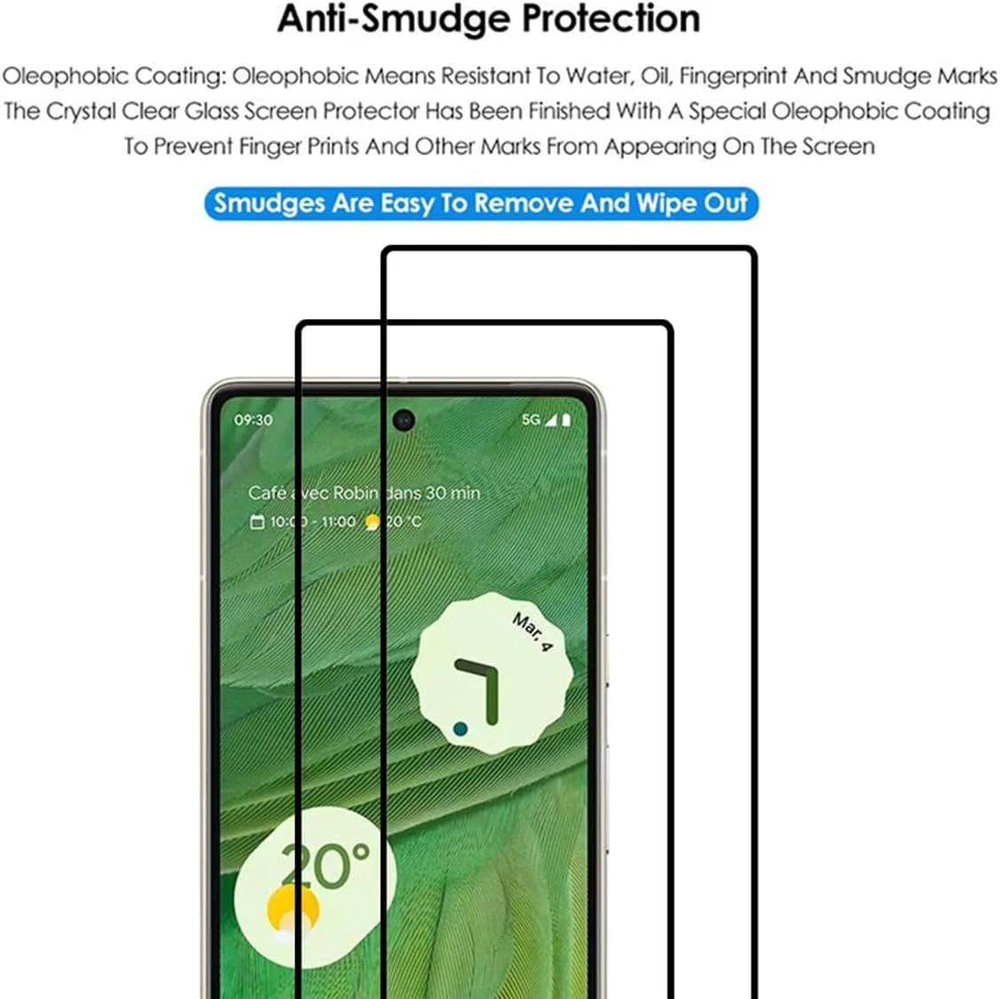 محافظ صفحه نمایش ابریشمی مشکی VIESUP برای گوگل پیکسل 7، [2 عدد] پوشش کامل ضد خش نصب آسان فیلم محافظ شیشه ای حرارت دیده برای گوشی گوگل پیکسل 7 (6.32 اینچ) 2022