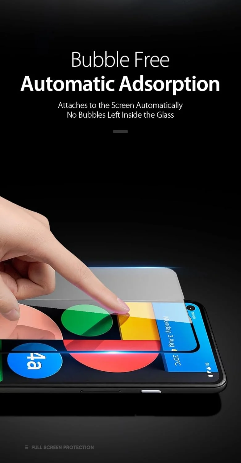 محافظ صفحه نمایش شیشه ای حرارت دیده 10D داکس داکیس طراحی شده برای گوگل پیکسل 4a 5G، شیشه آلومینیوم-سیلیکون 0.33 میلی متری ضد جاسوسی - مشکی (تک عددی) محافظ صفحه نمایش شیشه ای حرارت دیده 10D داکس داکیس طراحی شده برای گوگل پیکسل 4a 5G، شیشه آلومینیوم-سیلیکون 0.33 میلی متری ضد جاسوسی - مشکی (تک عددی)