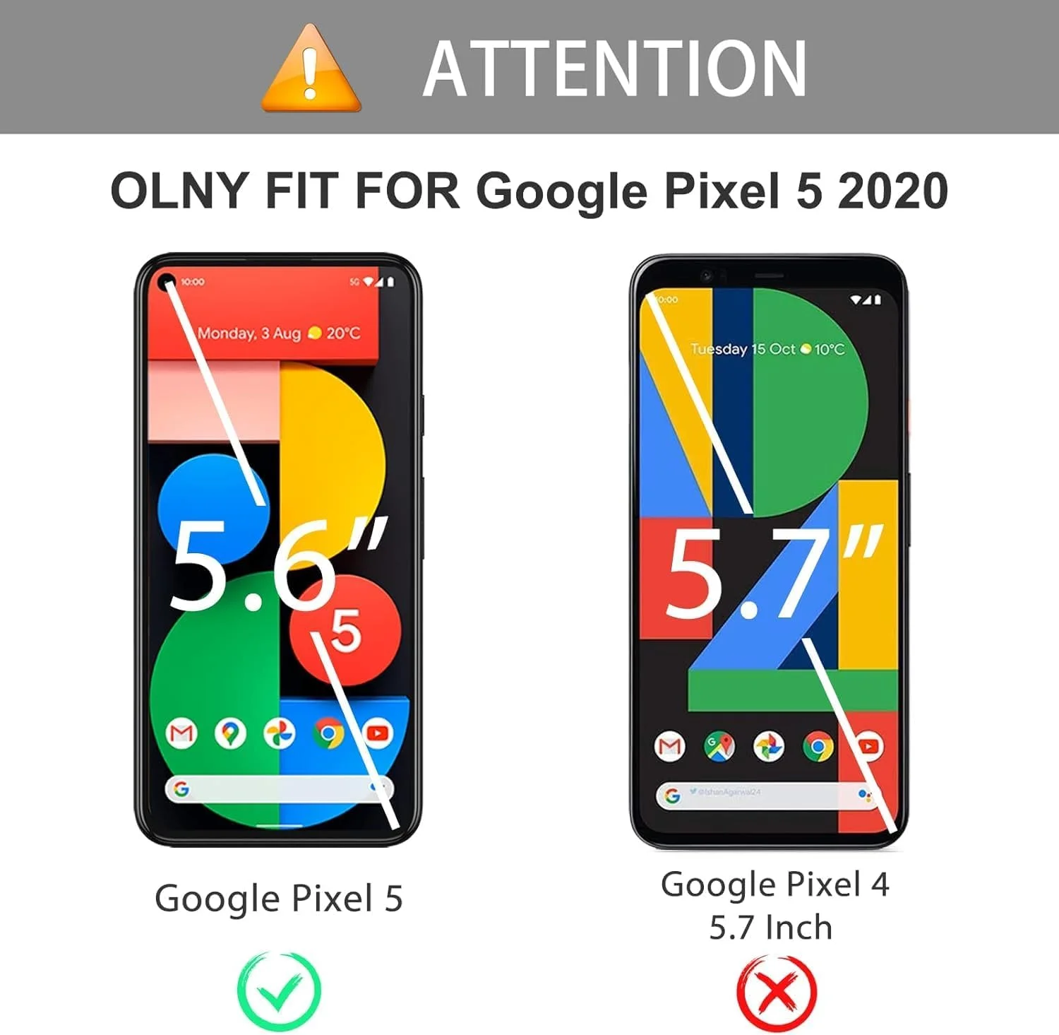 محافظ صفحه نمایش OMOTON [بسته 3 عددی] برای Google Pixel 5 - شیشه حرارت دیده / قاب تراز / محافظ صفحه نمایش ضد خش برای Google Pixel 5