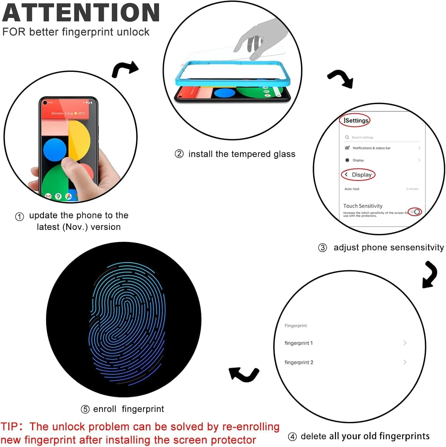 محافظ صفحه نمایش OMOTON [بسته 3 عددی] برای Google Pixel 5 - شیشه حرارت دیده / قاب تراز / محافظ صفحه نمایش ضد خش برای Google Pixel 5