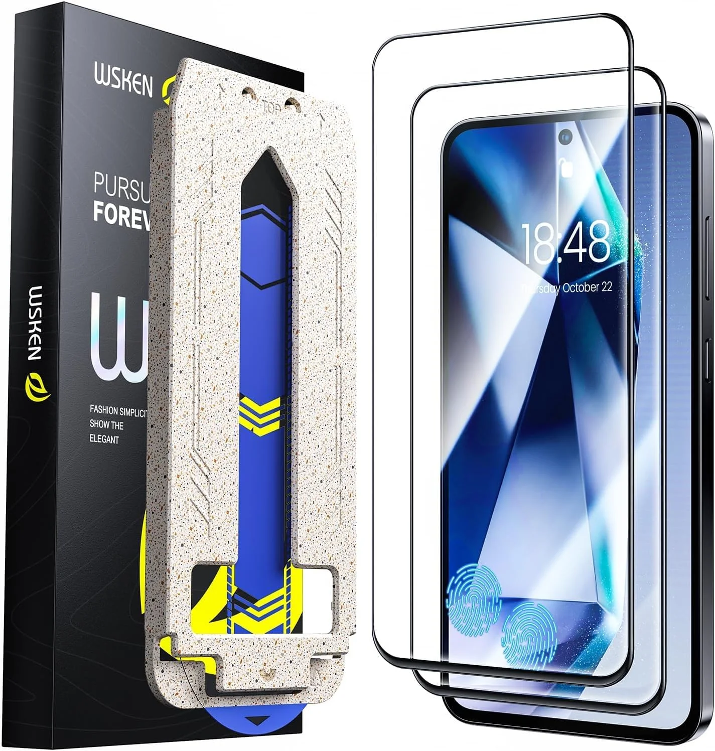 محافظ صفحه نمایش WSKEN برای Google Pixel 10 Pro XL/9 Pro XL - [پشتیبانی از باز کردن قفل اثر انگشت] [حذف خودکار گرد و غبار] پوشش کامل شیشه حرارت دیده نظامی ضد ضربه، تناسب نامرئی، ضد اثر انگشت، بدون حباب