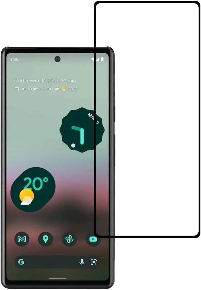 محافظ صفحه نمایش Al-HuTrusHi سازگار با Google Pixel 7a / Google Pixel 6a، شیشه حرارت دیده [ضد تابش نور] [پوشش کامل HD] [نصب آسان] [سختی 9H] [حساس به لمس]…
