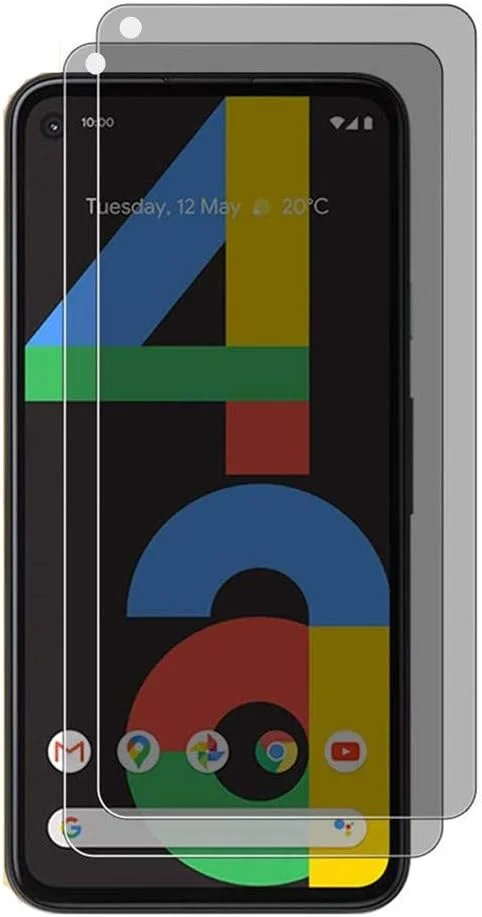 محافظ صفحه نمایش ضد جاسوسی AISELAN (2 عددی) برای گوشی گوگل پیکسل 4A، محافظ صفحه حریم خصوصی فوق العاده نازک شیشه حرارت دیده برای گوشی گوگل پیکسل 4A
