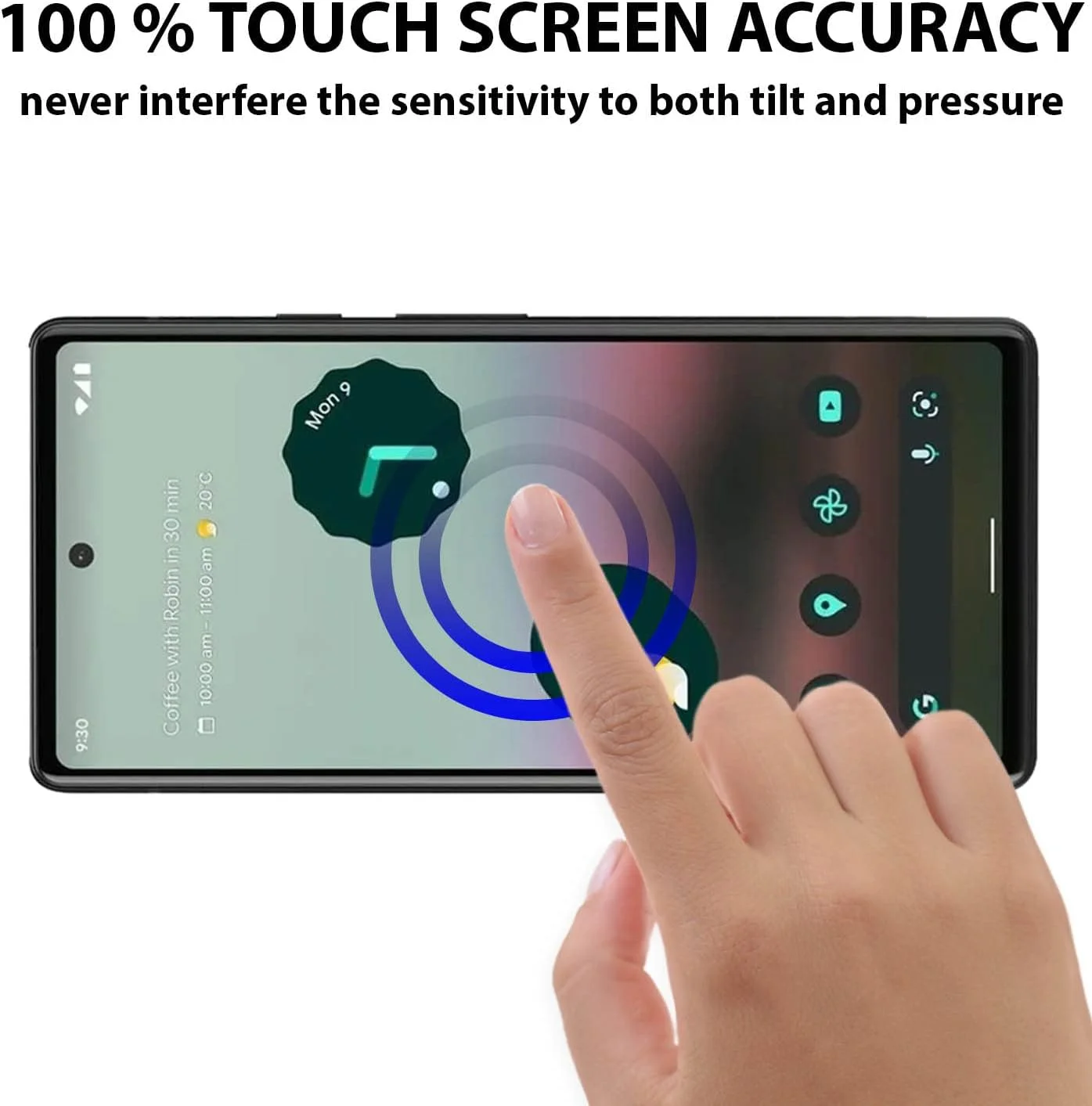 محافظ صفحه نمایش Al-HuTrusHi سازگار با Google Pixel 7a / Google Pixel 6a، شیشه حرارت دیده [ضد تابش نور] [پوشش کامل HD] [نصب آسان] [سختی 9H] [حساس به لمس]…