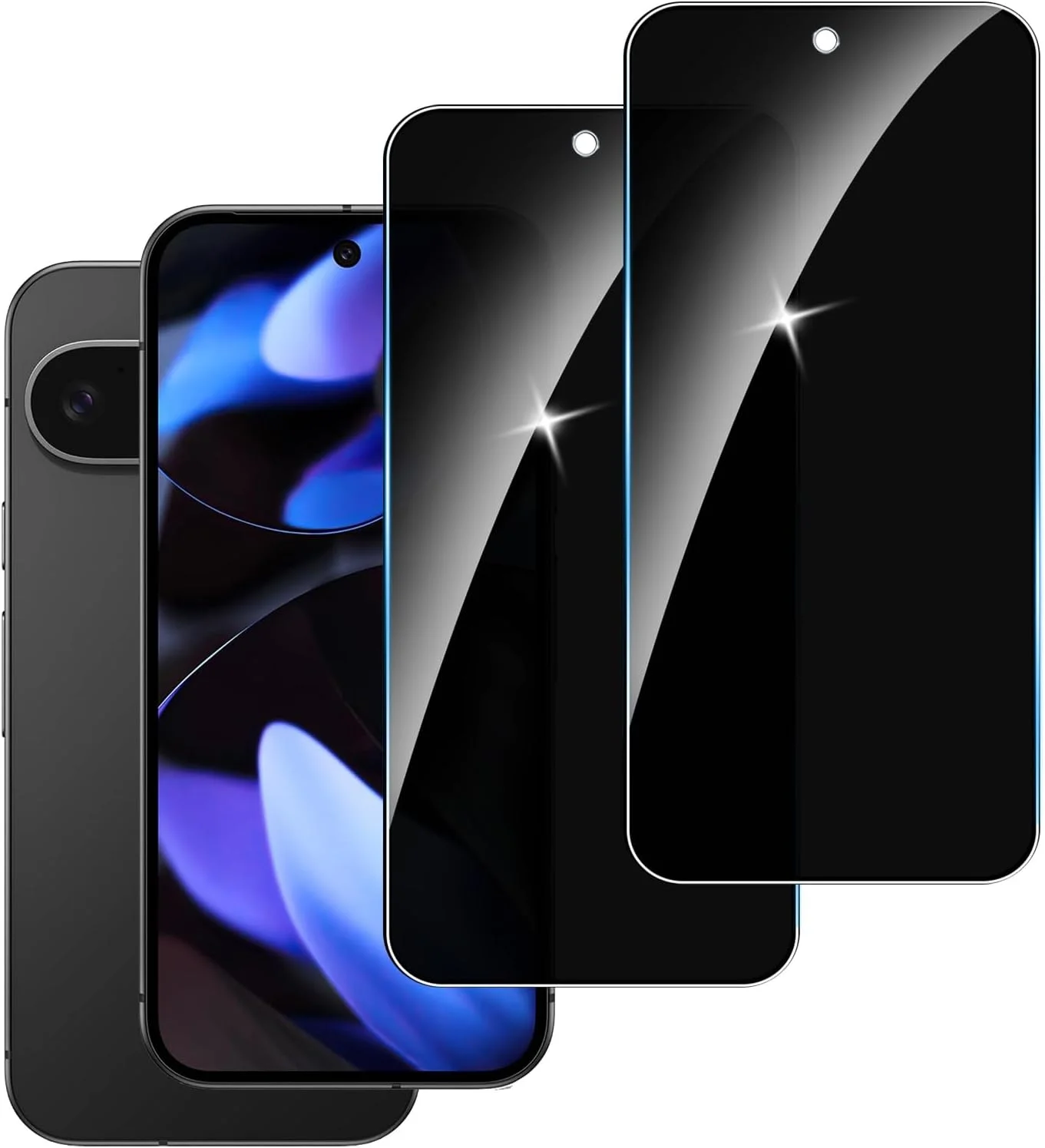 محافظ صفحه نمایش حریم خصوصی Lyphpe (2 عددی) برای گوگل پیکسل 9، شیشه حرارت دیده 9H ضد جاسوسی، سازگار با قاب گوشی گوگل پیکسل 9، نصب آسان محافظ صفحه نمایش حریم خصوصی Lyphpe (2 عددی) برای گوگل پیکسل 9، شیشه حرارت دیده 9H ضد جاسوسی، سازگار با قاب گوشی گوگل پیکسل 9، نصب آسان