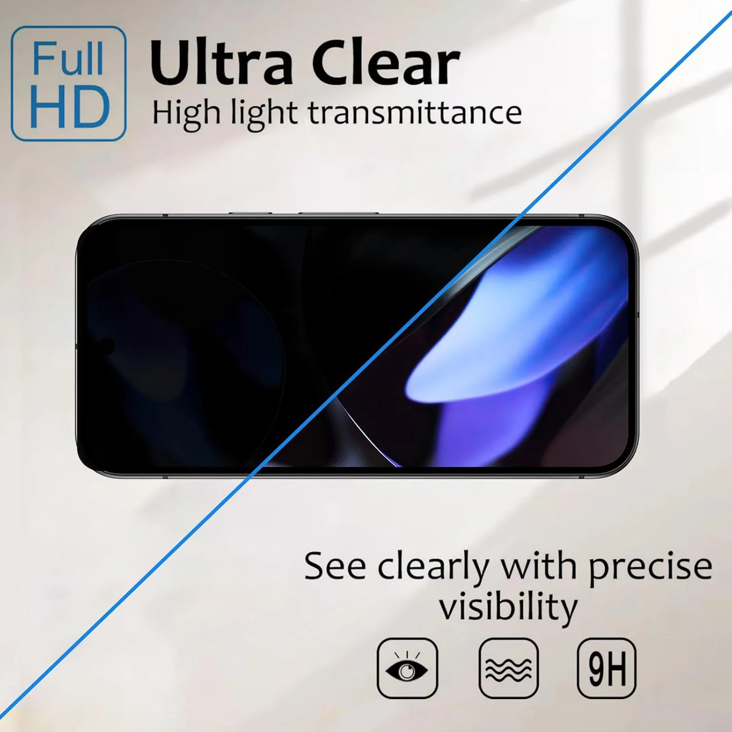 محافظ صفحه نمایش حریم خصوصی Lyphpe (2 عددی) برای گوگل پیکسل 9، شیشه حرارت دیده 9H ضد جاسوسی، سازگار با قاب گوشی گوگل پیکسل 9، نصب آسان محافظ صفحه نمایش حریم خصوصی Lyphpe (2 عددی) برای گوگل پیکسل 9، شیشه حرارت دیده 9H ضد جاسوسی، سازگار با قاب گوشی گوگل پیکسل 9، نصب آسان