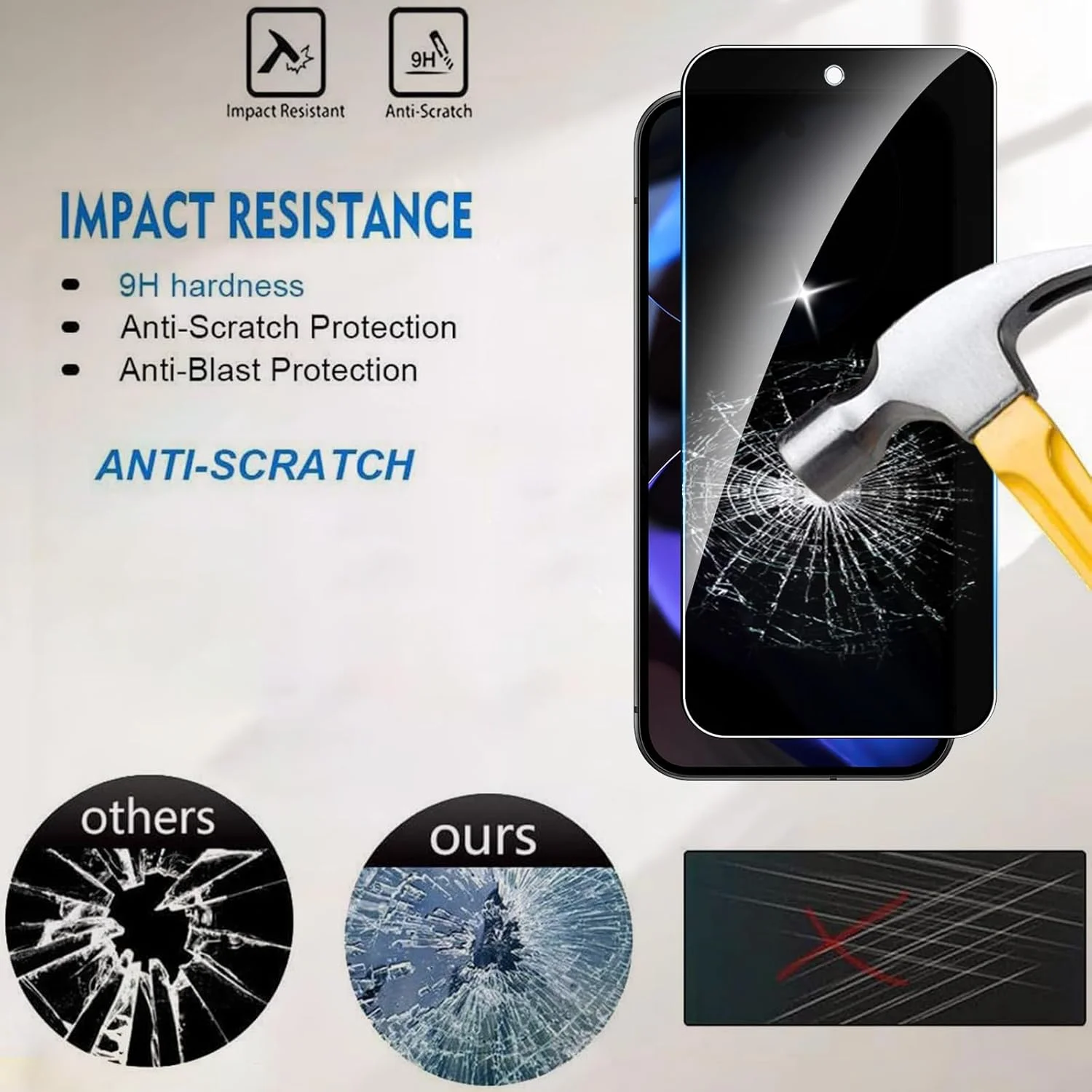 محافظ صفحه نمایش حریم خصوصی Lyphpe (2 عددی) برای گوگل پیکسل 9، شیشه حرارت دیده 9H ضد جاسوسی، سازگار با قاب گوشی گوگل پیکسل 9، نصب آسان محافظ صفحه نمایش حریم خصوصی Lyphpe (2 عددی) برای گوگل پیکسل 9، شیشه حرارت دیده 9H ضد جاسوسی، سازگار با قاب گوشی گوگل پیکسل 9، نصب آسان