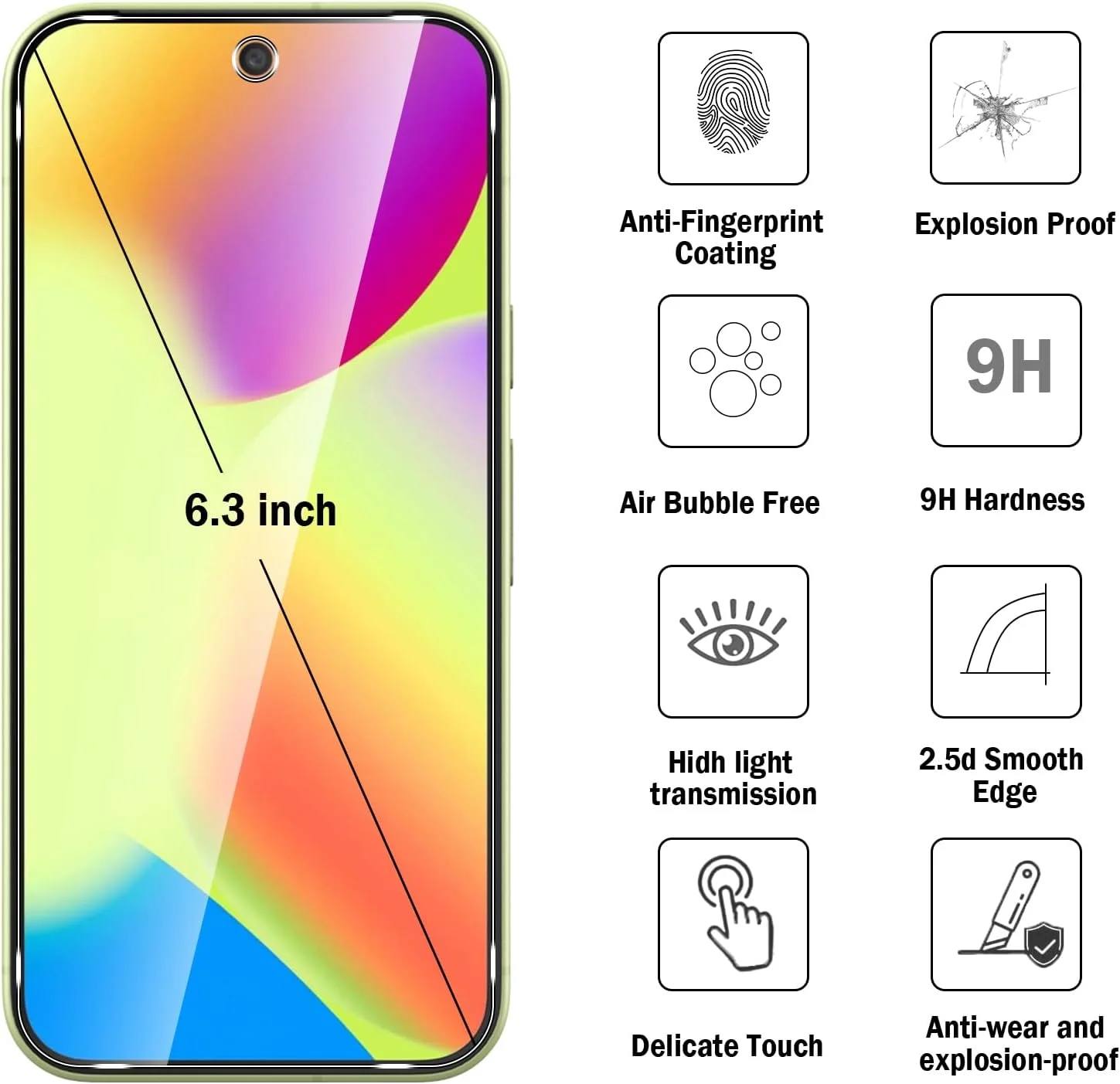 محافظ صفحه نمایش شیشه ای حرارت دیده Natbok (بسته 2+2) برای Google Pixel 10 و محافظ لنز دوربین، سختی 9H، فوق العاده مقاوم، ضد اثر انگشت، بدون حباب، فیلم HD شفاف برای Google 10 محافظ صفحه نمایش شیشه ای حرارت دیده Natbok (بسته 2+2) برای Google Pixel 10 و محافظ لنز دوربین، سختی 9H، فوق العاده مقاوم، ضد اثر انگشت، بدون حباب، فیلم HD شفاف برای Google 10