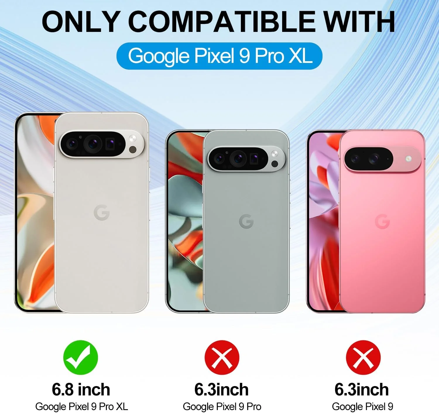 محافظ صفحه نمایش T Tersely [بسته 3 عددی] برای گوگل پیکسل 9 پرو XL 2024 به همراه کیت تراز خودکار، فیلم شیشه ای حرارت دیده بدون حباب پوشش کامل، شفافیت HD