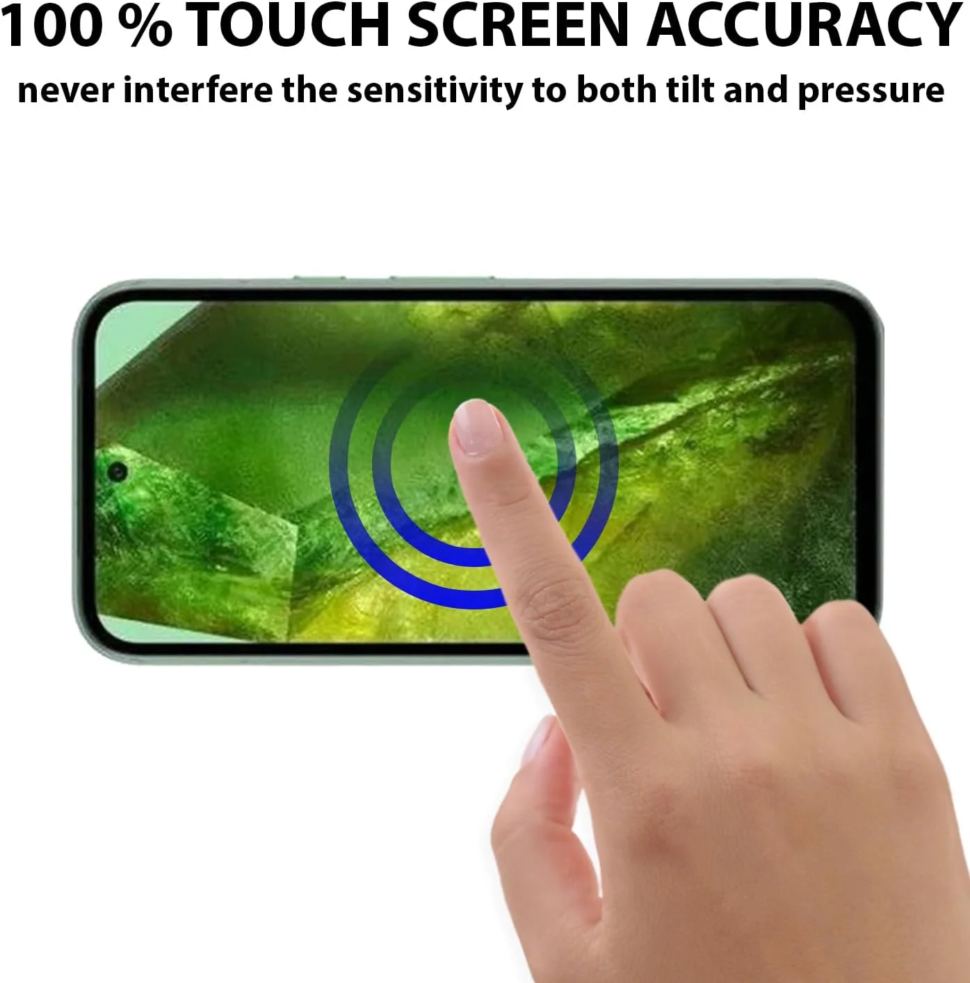 محافظ صفحه نمایش Al-HuTrusHi سازگار با محافظ صفحه نمایش Google Pixel 8a شیشه حرارت دیده [ضد تابش نور] [پوشش کامل HD] [نصب آسان] [حساس به لمس]