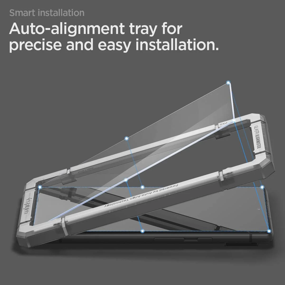 محافظ صفحه نمایش شیشه ای حرارت دیده پریمیوم Spigen GLAStR Align Master طراحی شده برای Google Pixel 6 - [سازگار با قاب - 2 عدد]