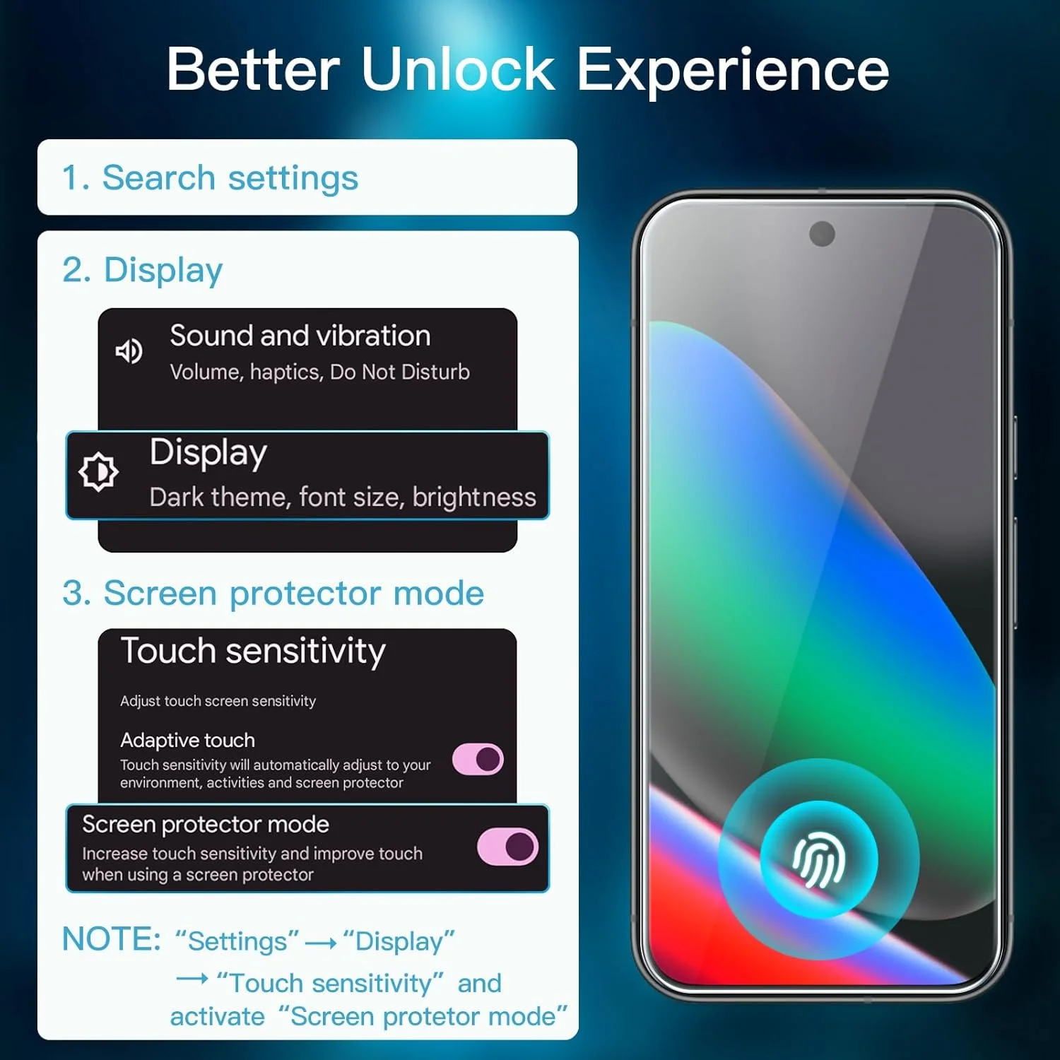 محافظ صفحه نمایش JETech برای گوگل پیکسل 10 به همراه محافظ لنز دوربین، ابزار نصب آسان، سازگار با بازگشایی قفل اثر انگشت، فیلم شیشه ای حرارت دیده، شفاف HD، 2 عدد در هر بسته