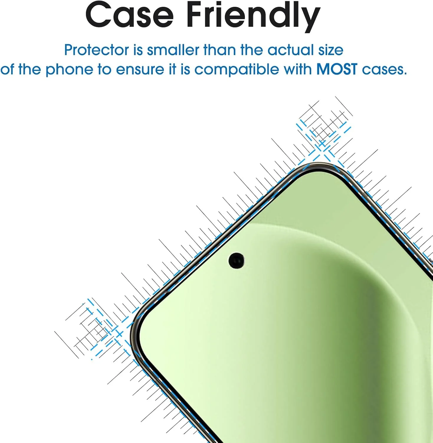 محافظ صفحه نمایش شیشه ای حرارت دیده amFilm [بسته 3 عددی] برای Google Pixel 9 Pro XL 2024، سازگار با اثر انگشت اولتراسونیک، همراه با قاب نصب آسان، ضد خش، بدون حباب، سازگار با قاب گوشی