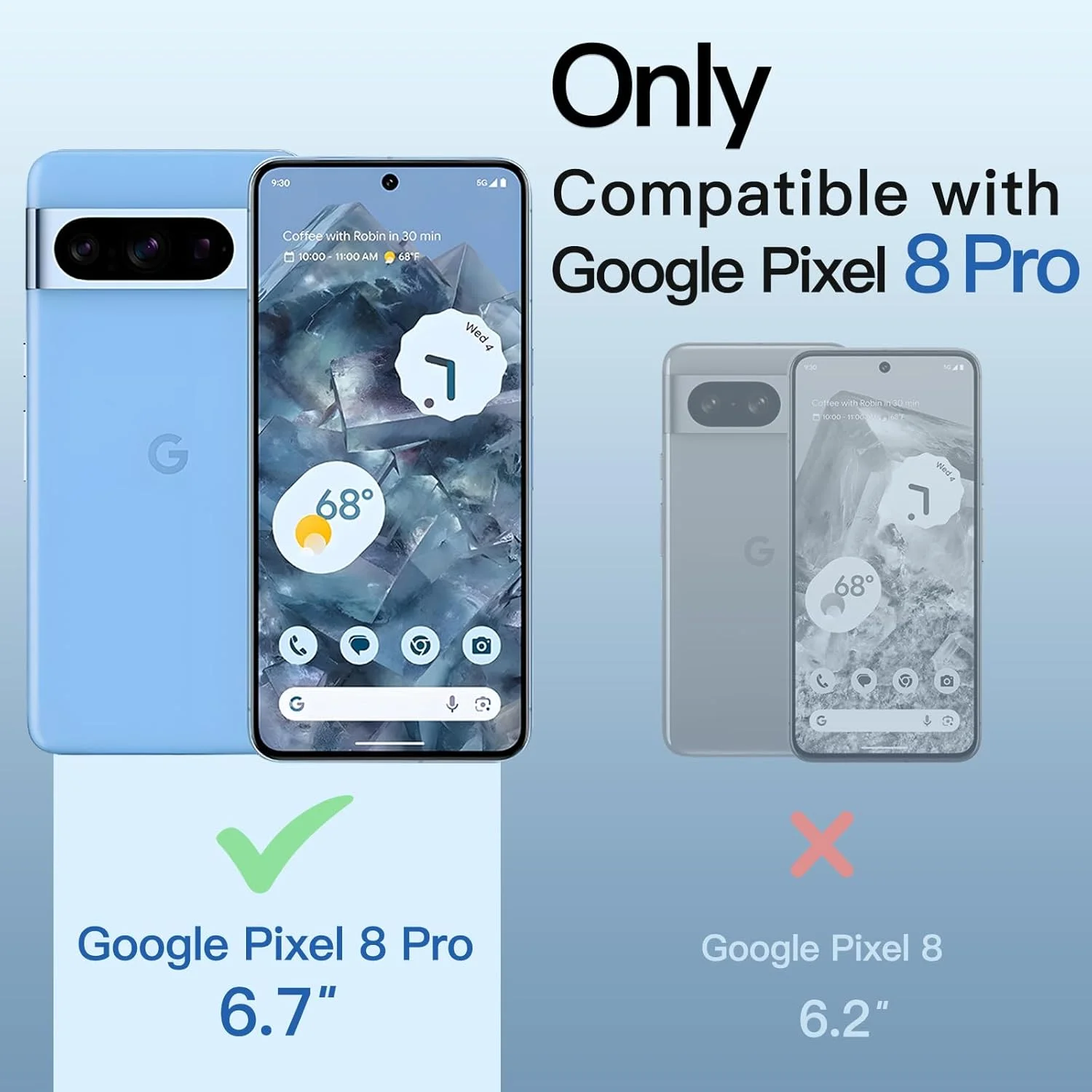 محافظ صفحه نمایش پوشش کامل JETech برای گوگل پیکسل 8 پرو به همراه محافظ لنز دوربین، فیلم شیشه ای حرارت دیده، ابزار نصب آسان، سازگار با اثر انگشت، وضوح HD، 2 عدد در هر بسته