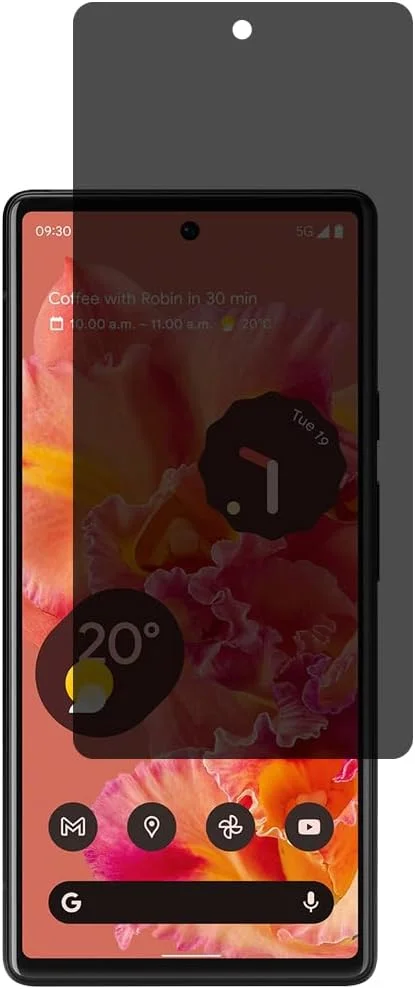 محافظ صفحه نمایش حریم خصوصی Al-HuTrusHi سازگار با محافظ صفحه نمایش Google Pixel 6 شیشه حرارت دیده [ضد تابش نور] [پوشش کامل HD] [نصب آسان] [مقاوم در برابر خراش] [سختی 9H]…