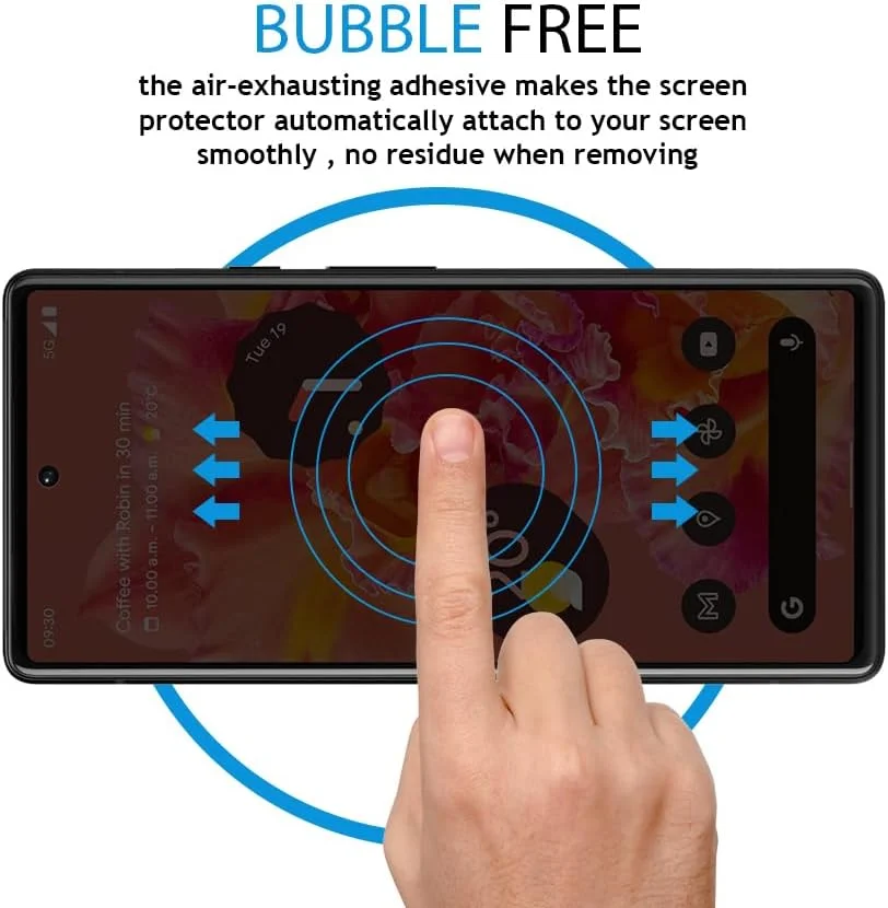 محافظ صفحه نمایش حریم خصوصی Al-HuTrusHi سازگار با محافظ صفحه نمایش Google Pixel 6 شیشه حرارت دیده [ضد تابش نور] [پوشش کامل HD] [نصب آسان] [مقاوم در برابر خراش] [سختی 9H]…
