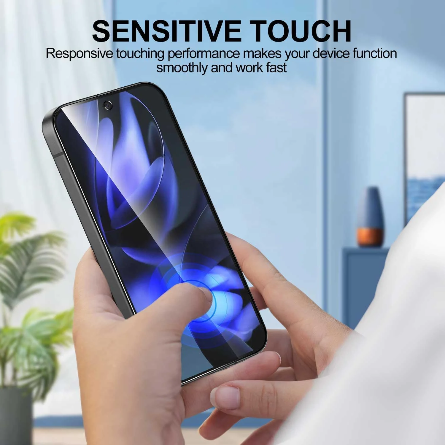 [بسته 4 عددی] محافظ صفحه نمایش T Tersely برای Google Pixel 9a 2025، سازگار با اثر انگشت، شیشه حرارت دیده ضد خش، سازگار با قاب، شفاف HD