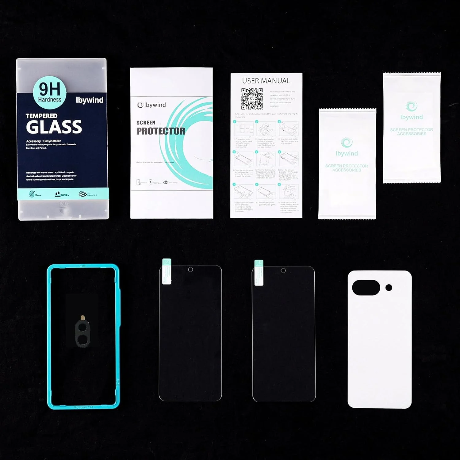 محافظ صفحه نمایش 2 عددی Ibywind برای گوگل پیکسل 9a 5G 6.3 اینچی، شیشه حرارت دیده با سختی 9H، همراه با 1 عدد محافظ لنز دوربین، 1 عدد فیلم فیبر کربنی پشت، نصب آسان محافظ صفحه نمایش 2 عددی Ibywind برای گوگل پیکسل 9a 5G 6.3 اینچی، شیشه حرارت دیده با سختی 9H، همراه با 1 عدد محافظ لنز دوربین، 1 عدد فیلم فیبر کربنی پشت، نصب آسان