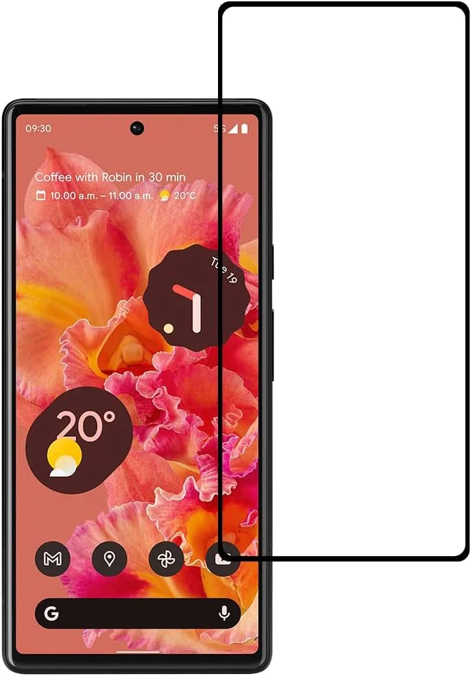 محافظ صفحه نمایش Al-HuTrusHi سازگار با Google Pixel 6، شیشه حرارت دیده [ضد تابش نور] [پوشش کامل HD] [نصب آسان] [سختی 9H] [حساس به لمس] [ضد خرد شدن]…