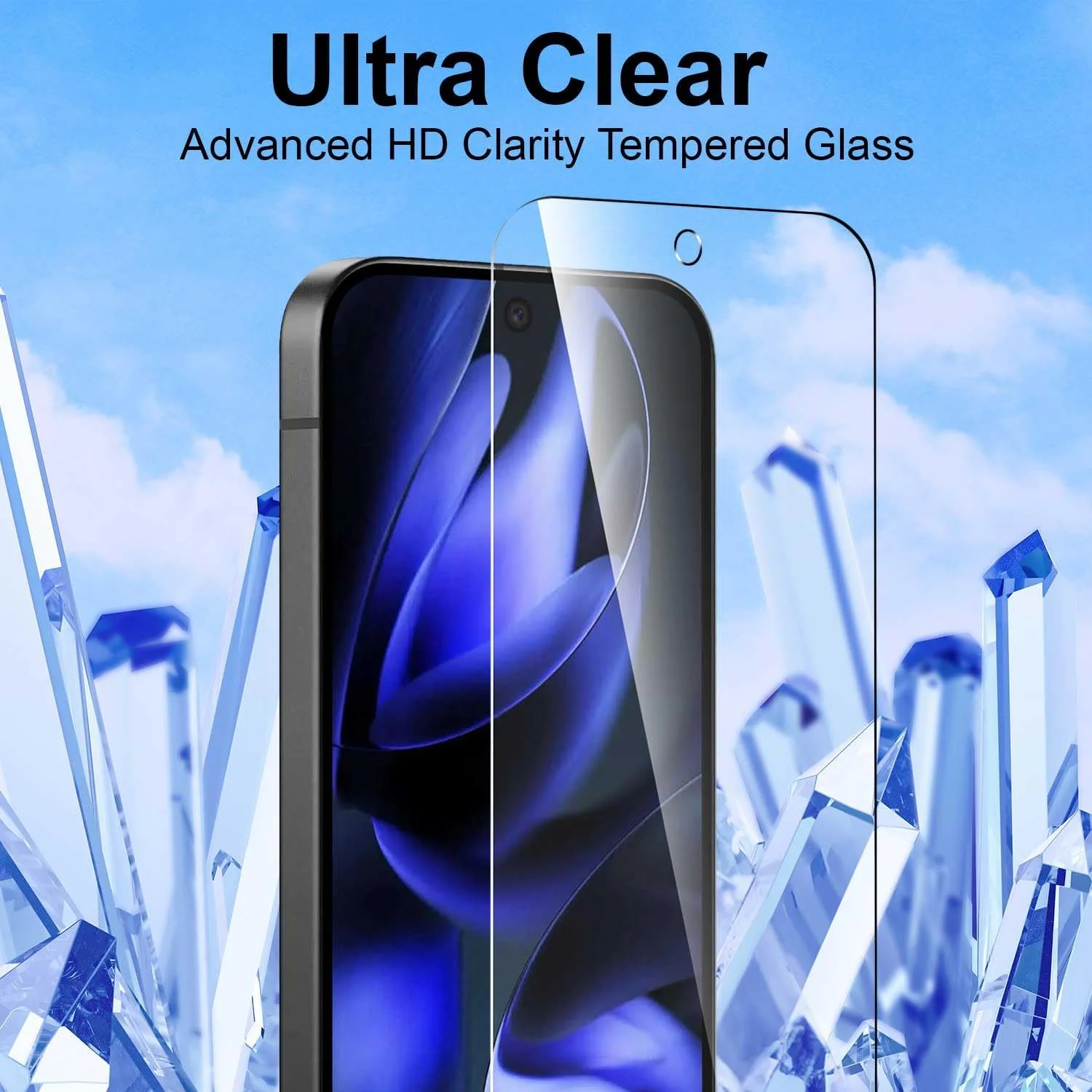 [بسته 4 عددی] محافظ صفحه نمایش T Tersely برای Google Pixel 9a 2025، سازگار با اثر انگشت، شیشه حرارت دیده ضد خش، سازگار با قاب، شفاف HD