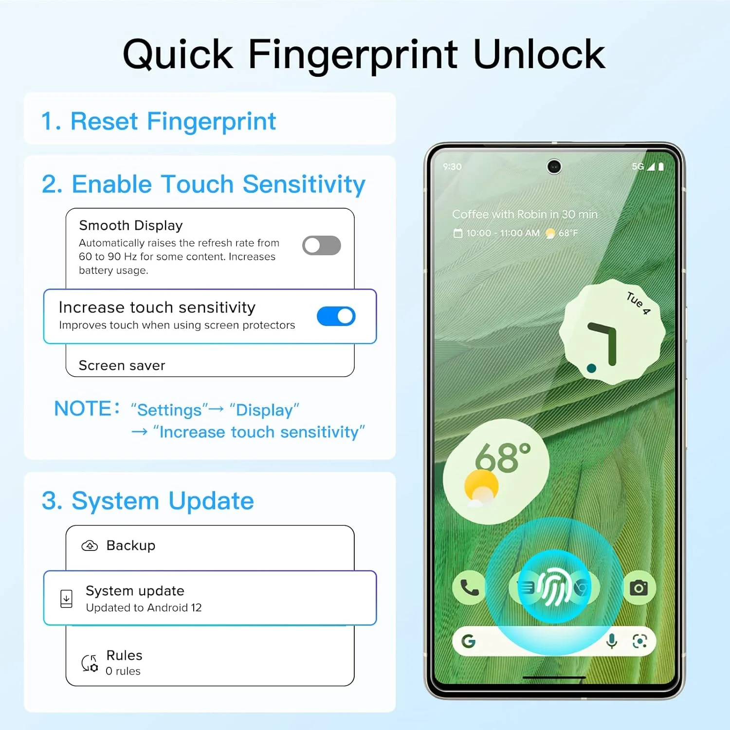 محافظ صفحه نمایش JETech برای گوگل پیکسل 7 به همراه محافظ لنز دوربین، ابزار نصب آسان، فیلم شیشه ای حرارت دیده، سازگار با اثر انگشت، شفاف HD، 2 عدد در هر بسته