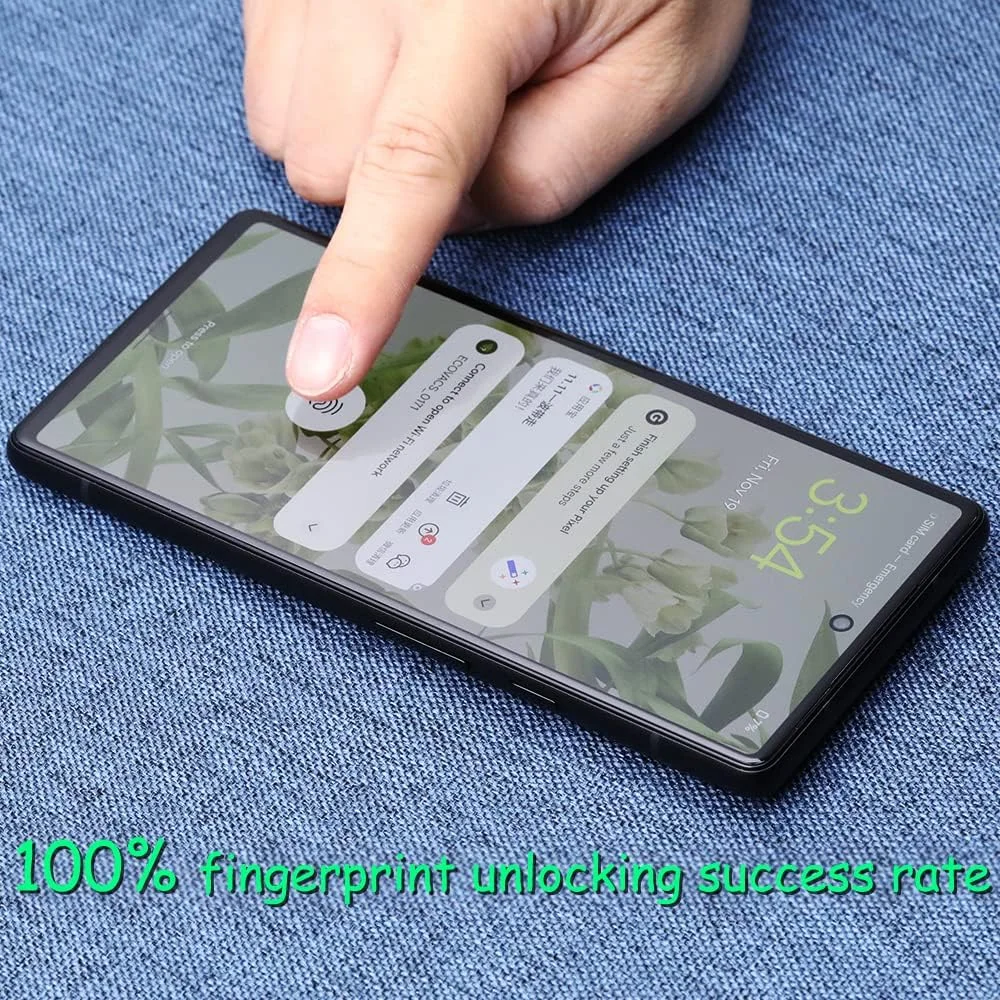 محافظ صفحه نمایش شیشه ای گوگل پیکسل 6 ایبای ویند [بسته 2 عددی] (6.4 اینچ) به همراه قاب تراز، بدون حباب، شیشه حرارت دیده 9H، ضد خش، شفاف HD، نصب آسان