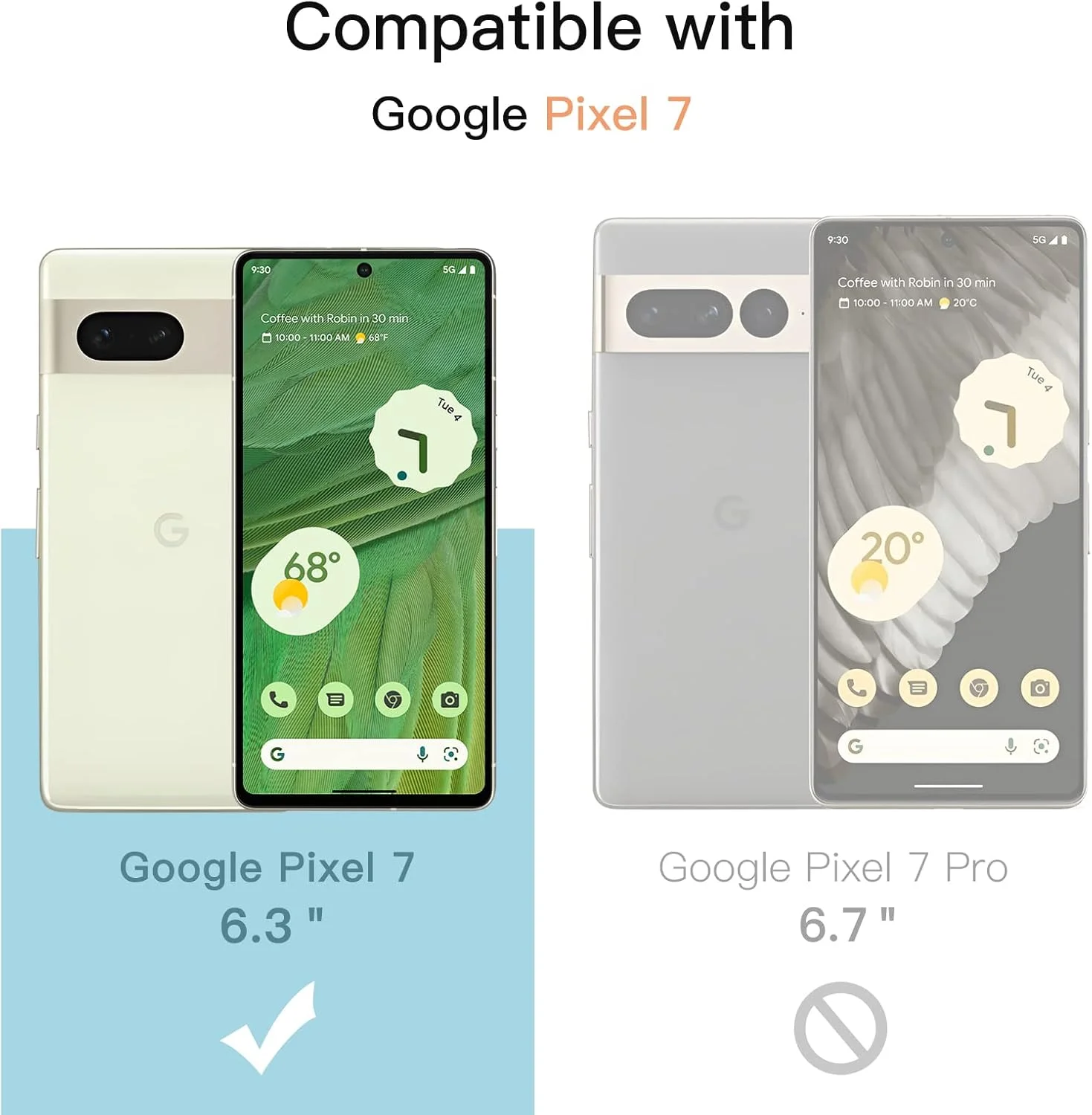 محافظ صفحه نمایش JETech برای گوگل پیکسل 7 به همراه محافظ لنز دوربین، ابزار نصب آسان، فیلم شیشه ای حرارت دیده، سازگار با اثر انگشت، شفاف HD، 2 عدد در هر بسته