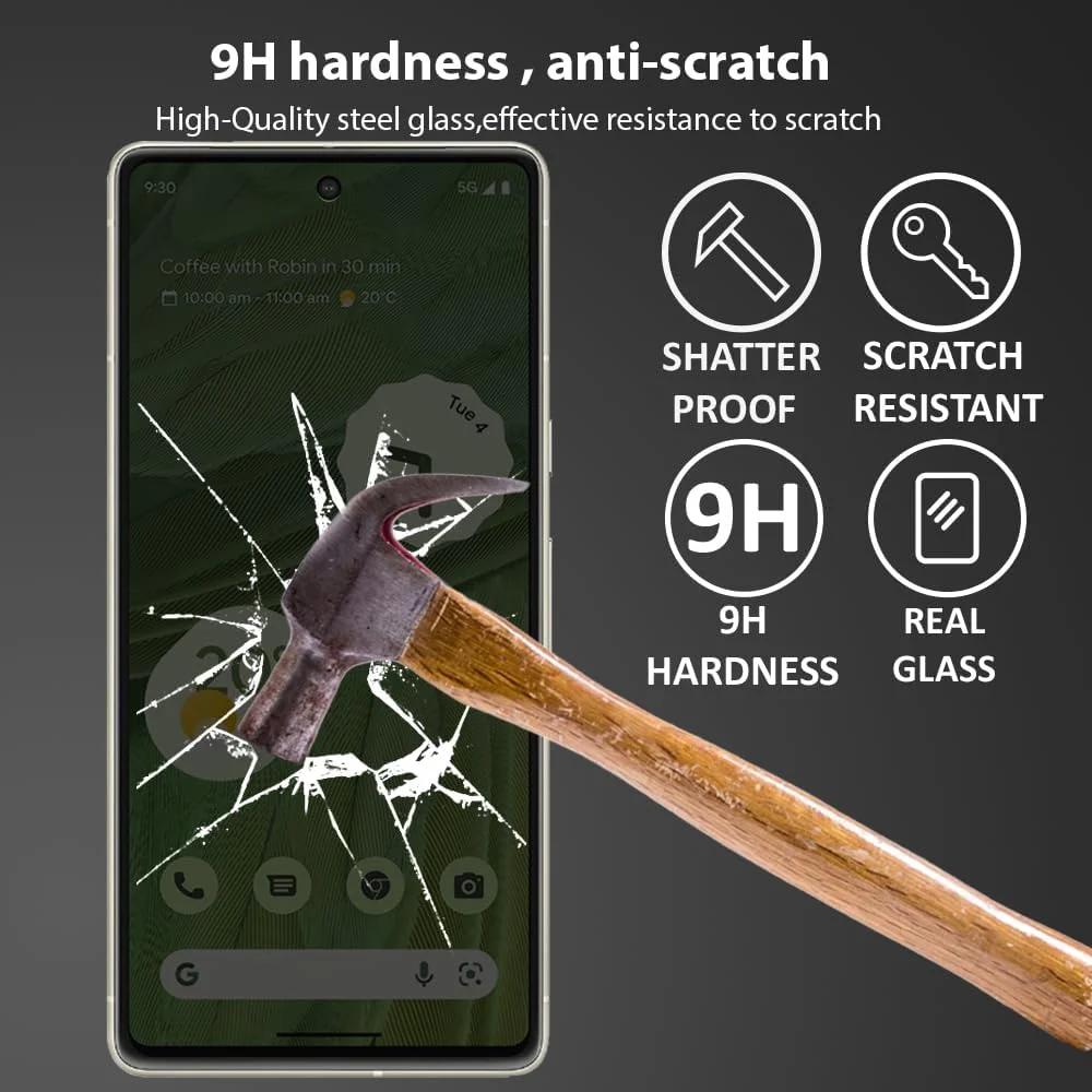 محافظ صفحه نمایش حریم خصوصی Al-HuTrusHi سازگار با محافظ صفحه نمایش Google Pixel 7 شیشه حرارت دیده [ضد تابش نور] [پوشش کامل HD] [نصب آسان] [مقاوم در برابر خراش] [سختی 9H]