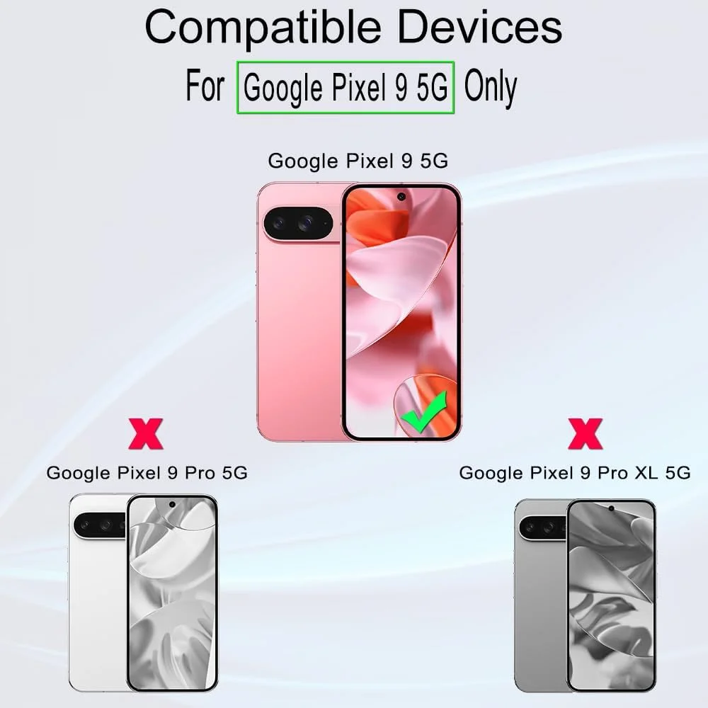 محافظ صفحه نمایش شیشه ای حرارت دیده سخت با درجه سختی 9H مدل Ibywind مناسب برای گوشی گوگل پیکسل 9 5G سایز 6.24 اینچ، بسته 2 عددی، به همراه 1 عدد محافظ لنز دوربین، نصب آسان