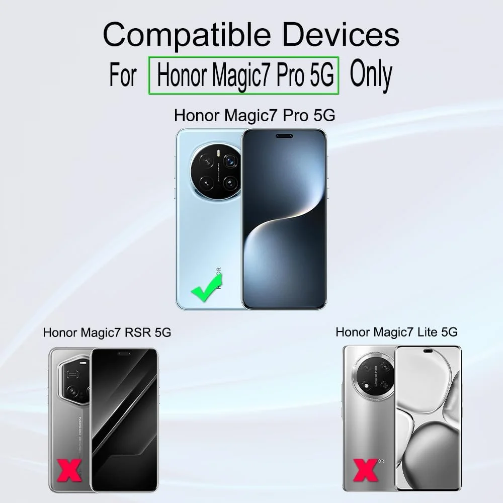 محافظ صفحه نمایش انعطاف پذیر TPU مدل Ibywind، بسته 2 عددی، مناسب برای گوشی آنر مجیک 7 پرو 5G با ابعاد 6.8 اینچ، به همراه 1 عدد محافظ لنز دوربین و 1 عدد محافظ پشت گوشی [نصب آسان]