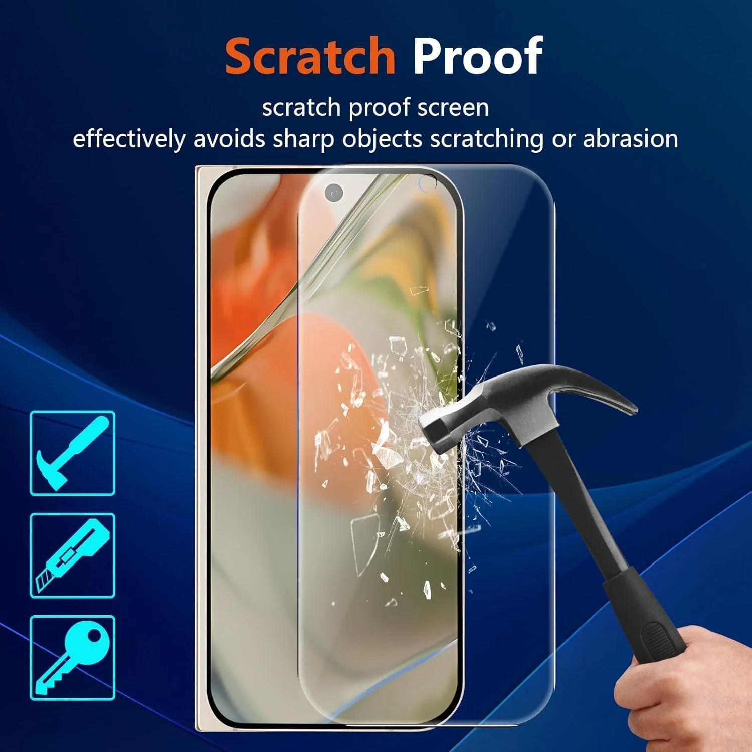 محافظ صفحه نمایش شیشه ای حرارت دیده 9H زوییک [بسته 3 عددی] برای گوگل پیکسل 9 پرو فولد 2024، نصب آسان، وضوح فوق العاده، حساسیت لمسی، فیلم ضد خش