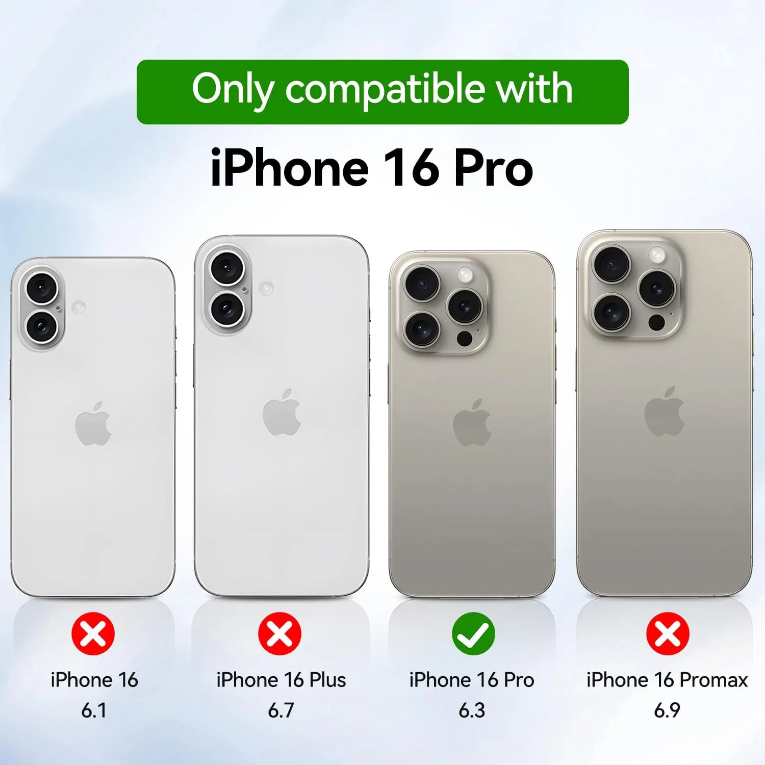 محافظ صفحه نمایش شیشه ای [بسته 4 عددی] T Tersely برای آیفون 16 پرو (6.3 اینچ)، شیشه حرارت دیده با قاب نصب تراز، سازگار با قاب، شفاف HD