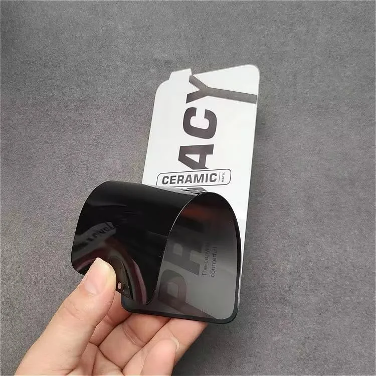 محافظ صفحه نمایش حریم خصوصی برای آیفون 16 پرو مکس، فیلم سرامیکی مات، ضد جاسوسی، چسب کامل، محافظ صفحه نمایش انعطاف پذیر و نشکن برای (آیفون 16 پرو مکس)