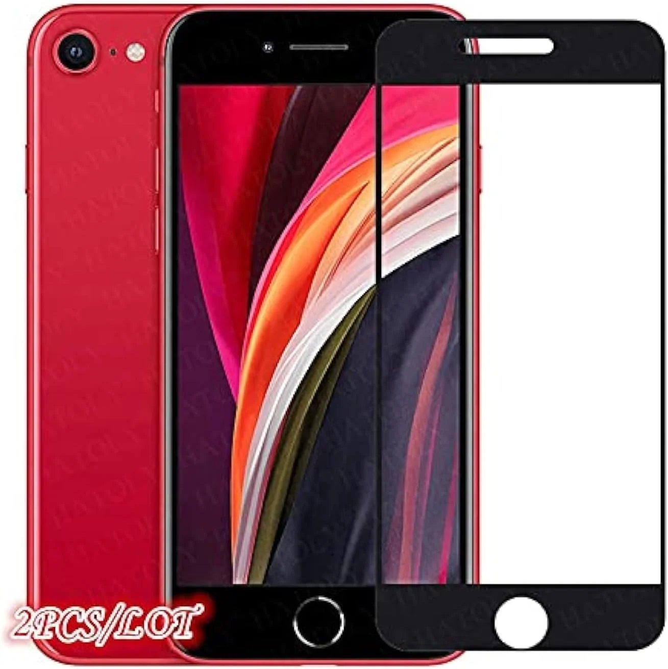 محافظ صفحه نمایش گوشی - شیشه ای برای آیفون SE 2020 شیشه حرارت دیده برای آیفون SE2 SE 2 محافظ صفحه نمایش فیلم محافظ صفحه نمایش HD پوشش کامل برای آیفون SE 2020 (مشکی برای آیفون SE 2020)