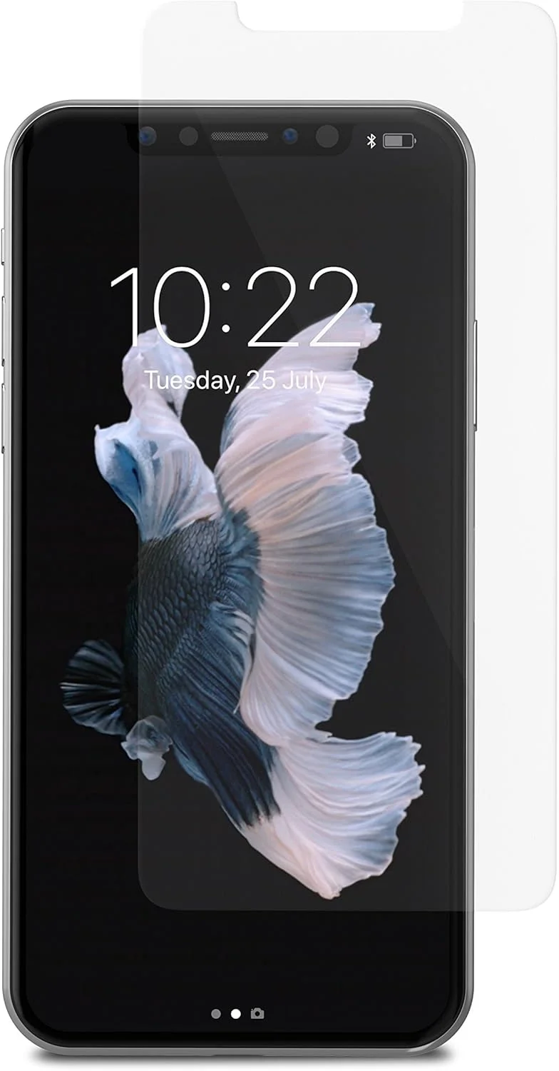 محافظ صفحه نمایش شیشه ای شفاف Moshi Airfoil برای آیفون X - فوق العاده حساس به لمس - ضد ضربه - ضد خش